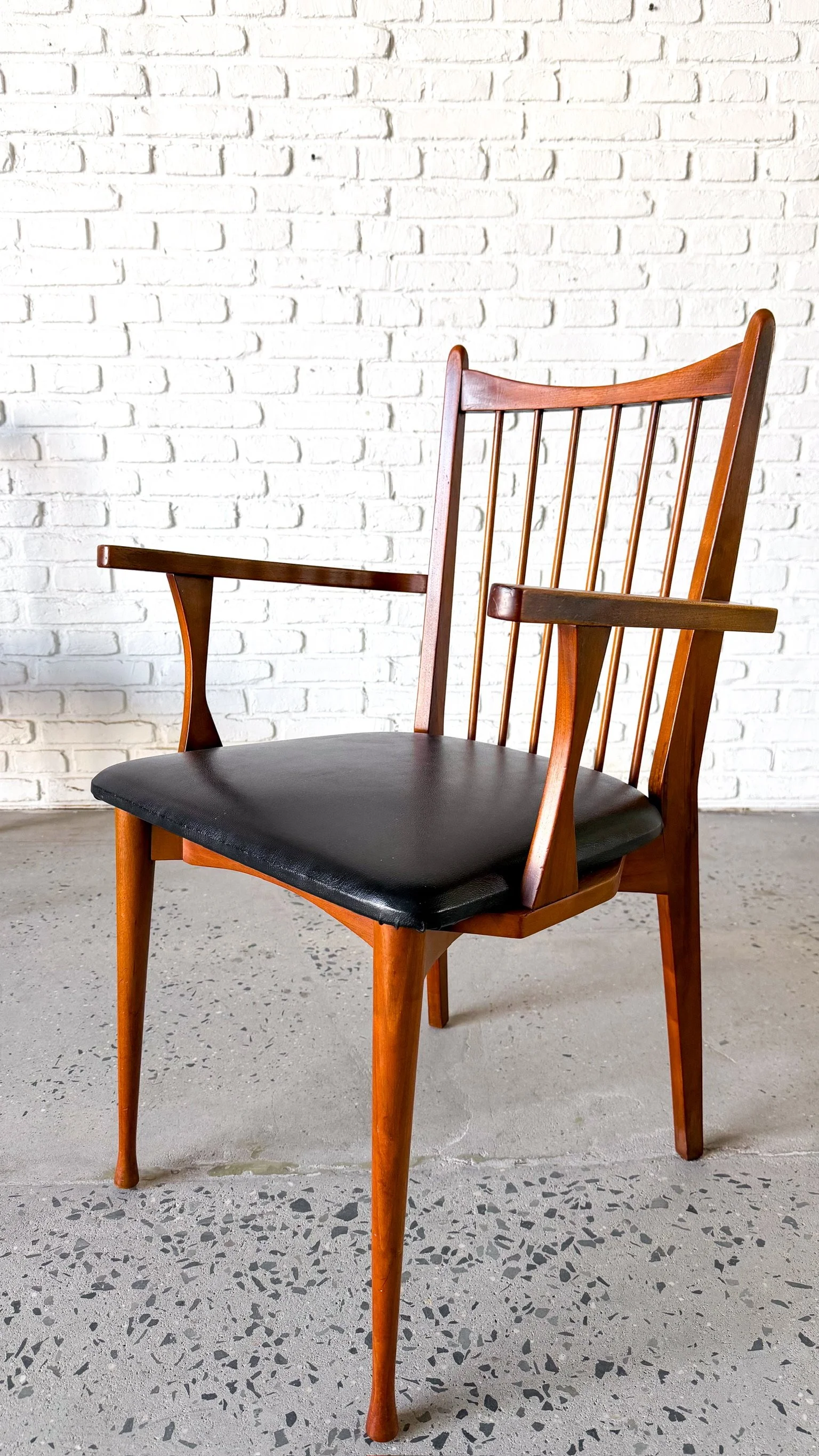 Mid Century Modern Walnut Dining Chairs with Spindle Backs10.jpg