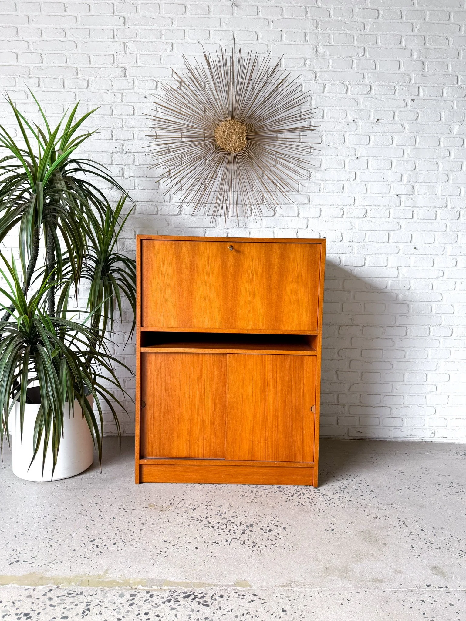 Teak Desk or Bar with fold down flap1.jpg