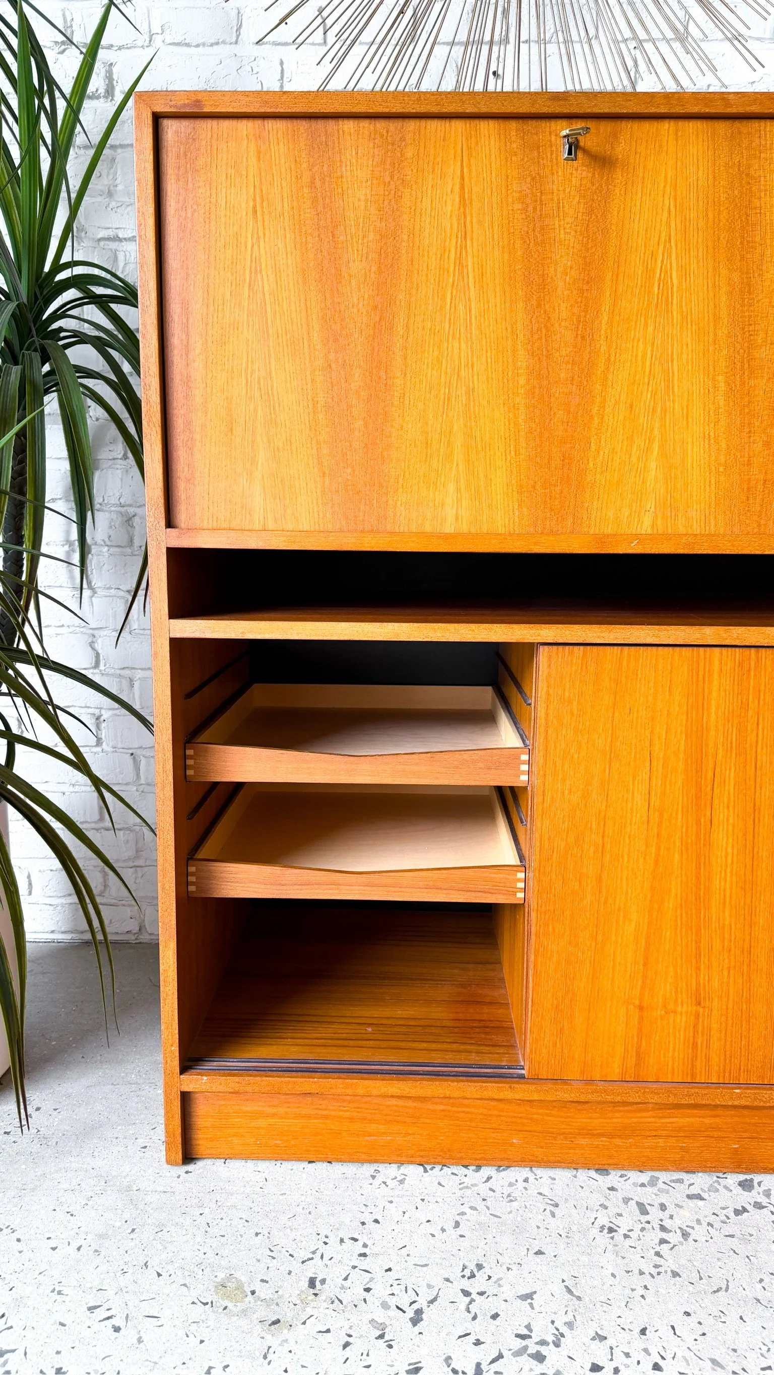 Teak Desk or Bar with fold down flap11.jpg