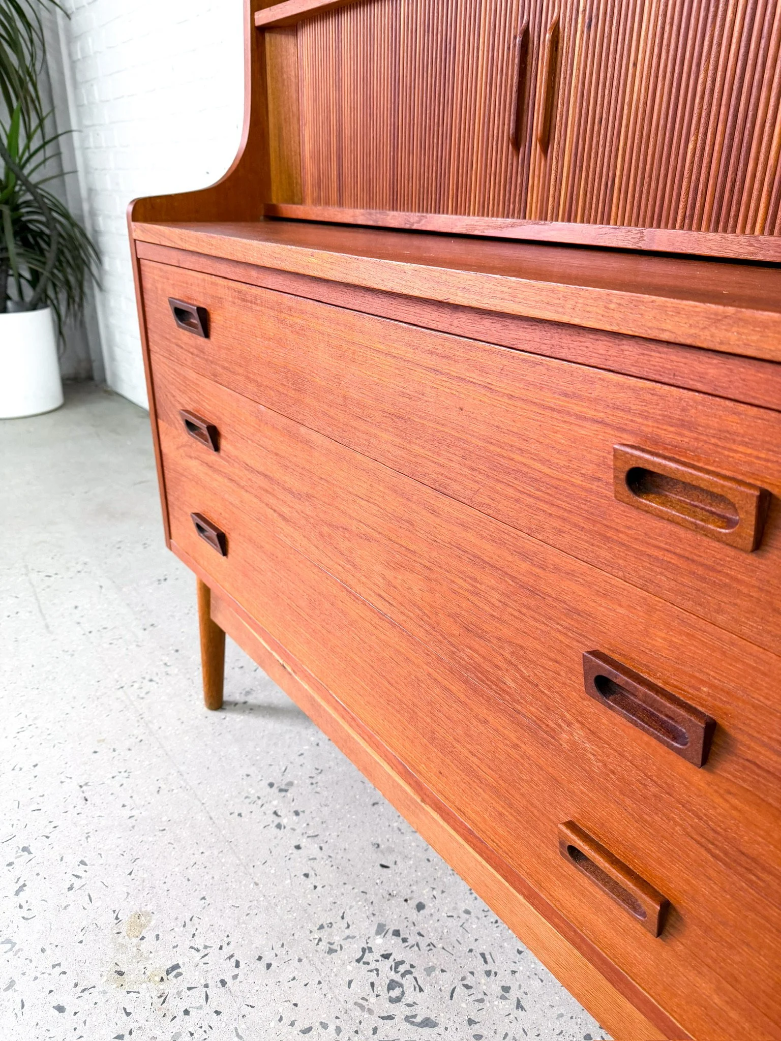 Johannes Sorth Teak Secretary Desk Bookcase3.jpg