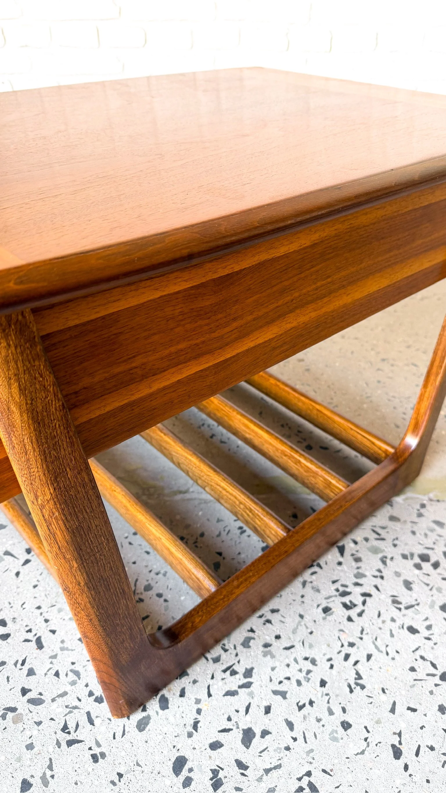 Mid Century Sleigh Leg Side Tables by Lane- Pair!5.jpg