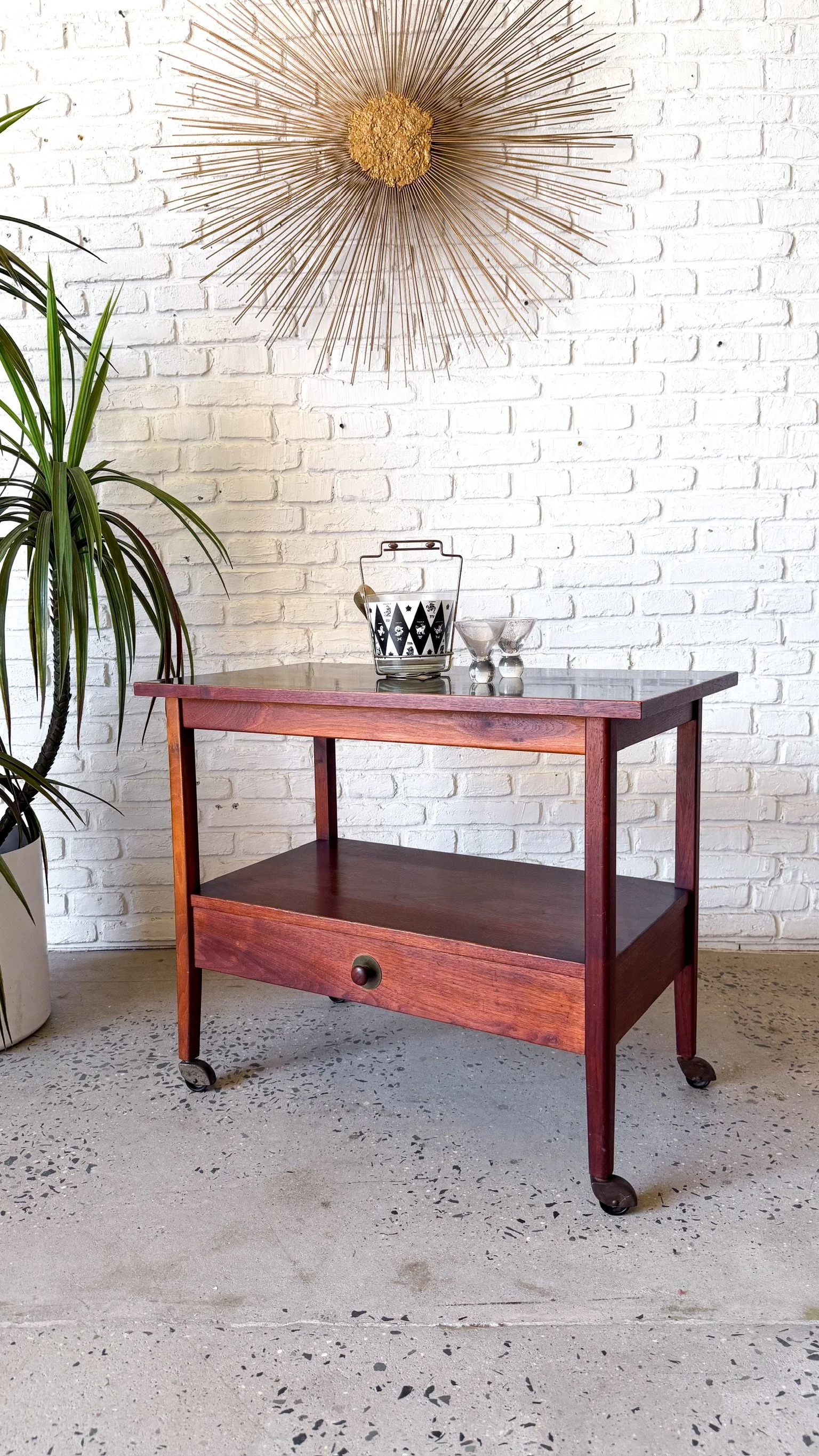 Founders Walnut Rolling Cart c. 1960s1.jpg