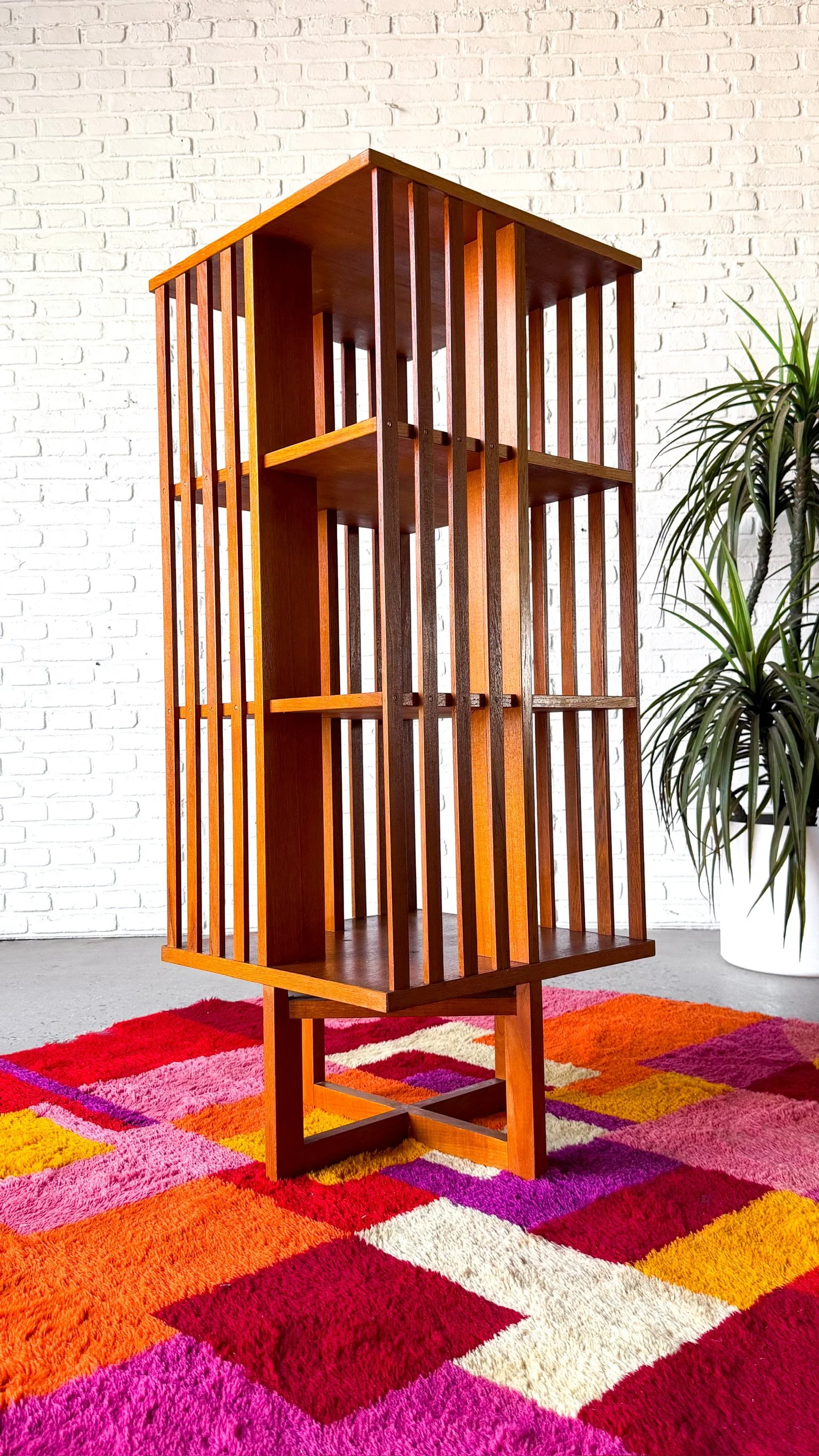 Rotating Teak Bookcase Made in Sweden6.jpg