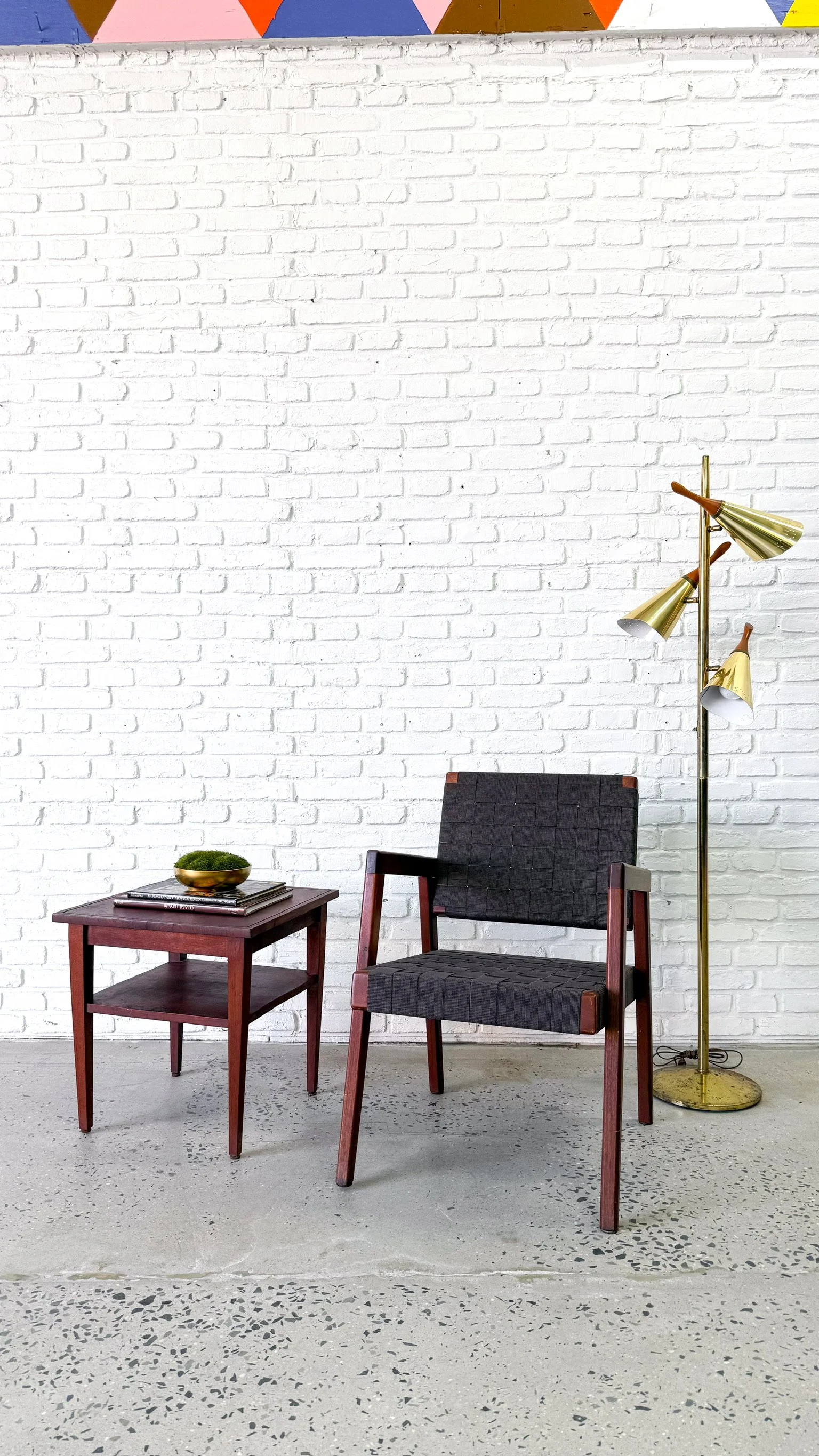 1950s Woven Strap Chair7.JPG