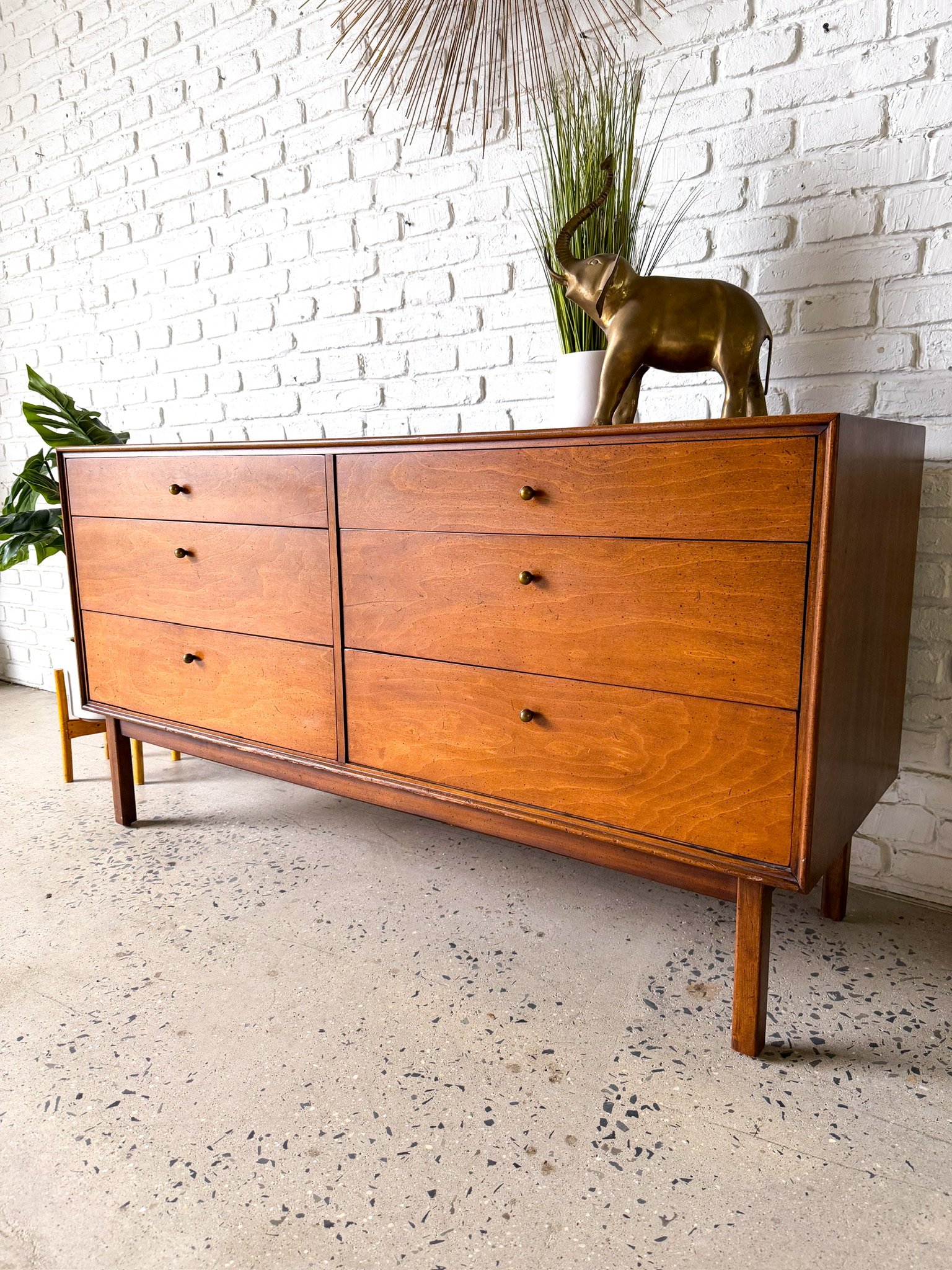 Mid Century 6 Drawer Low Dresser4.jpg