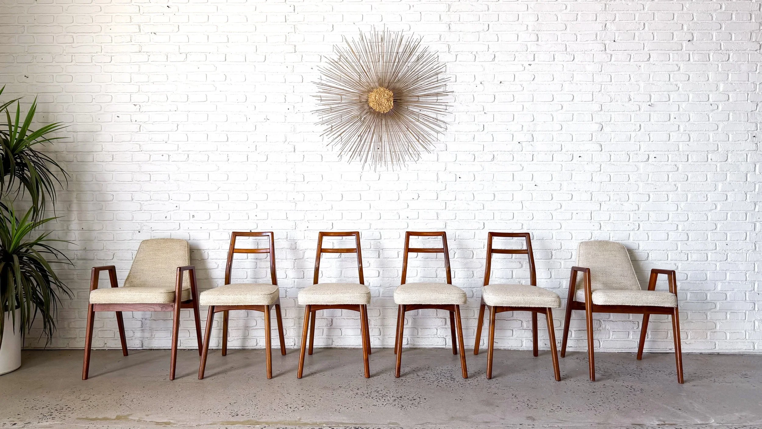 Mel Smilow Solid Walnut Set of 6 Dining Chairs1.jpg