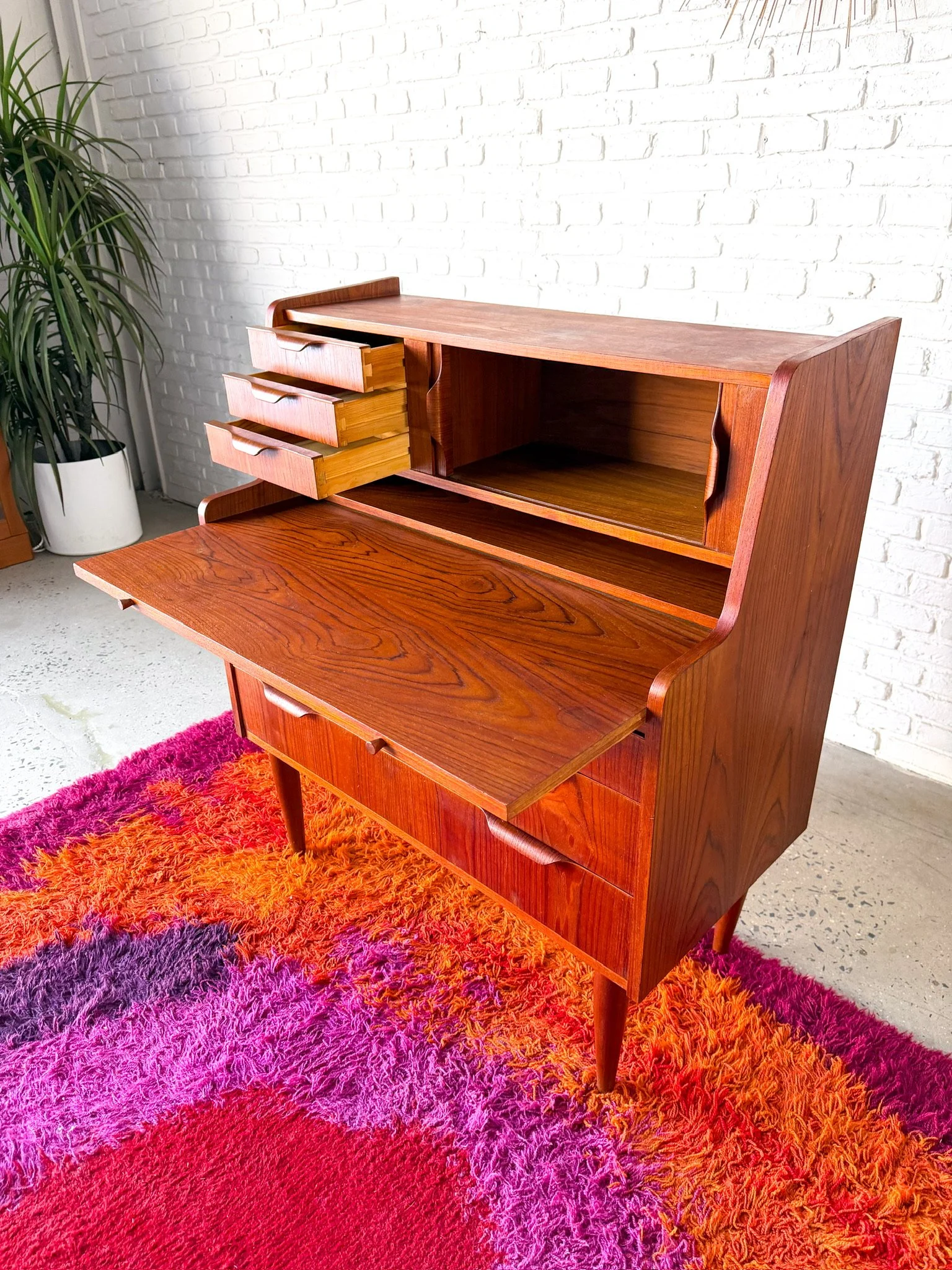Danish Modern Teak Secretary Desk13.jpg