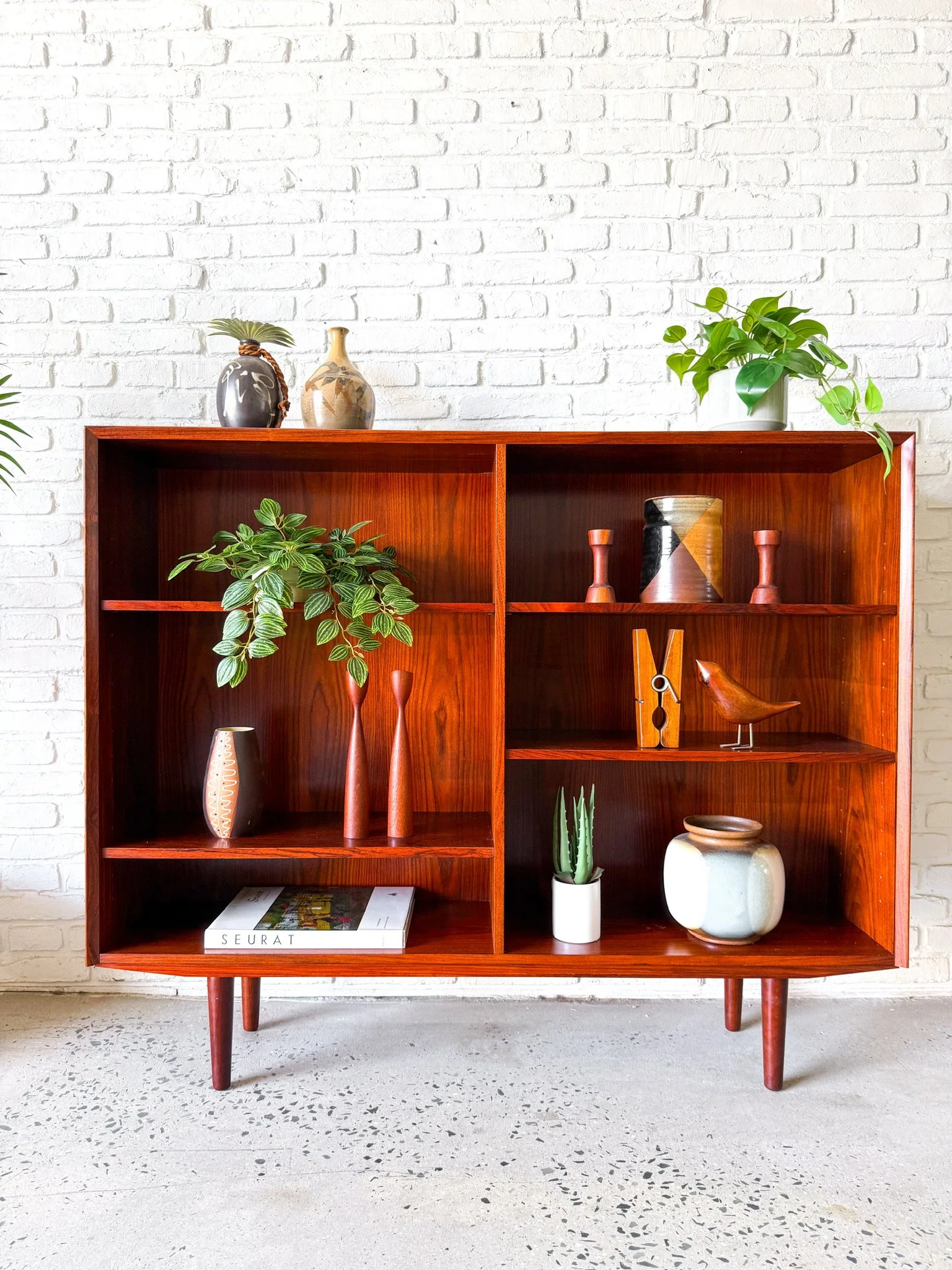Danish Modern Rosewood Low Bookcase circa 1960s