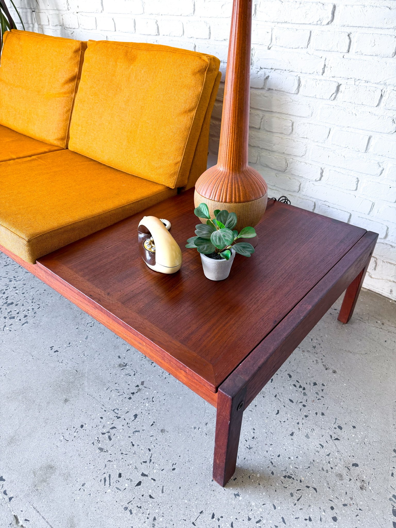 Danish Two Seater Sofa with Built In Side Table13.jpg