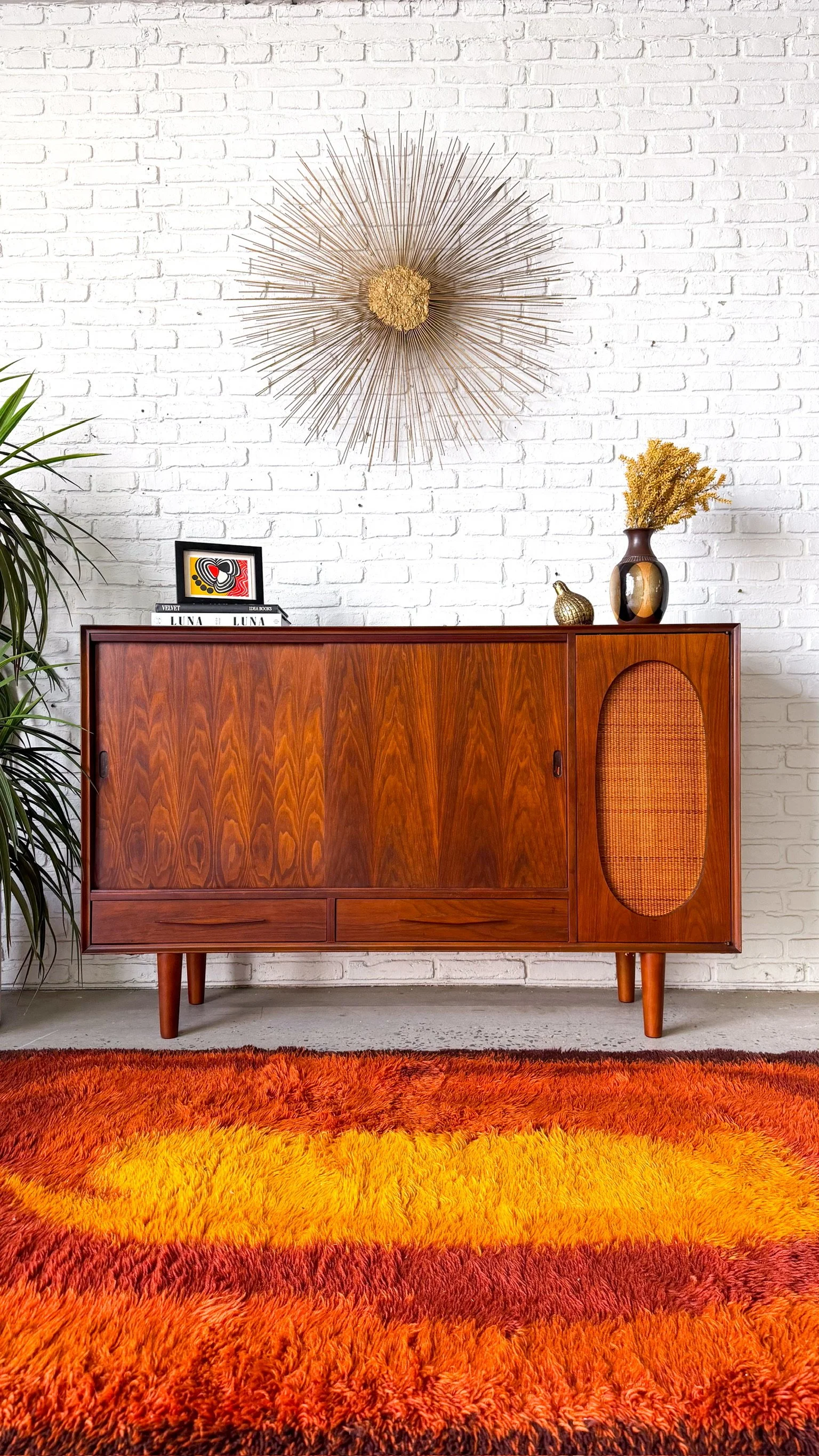 Specialty Woodcraft Walnut Bookcase Sideboard2.jpg