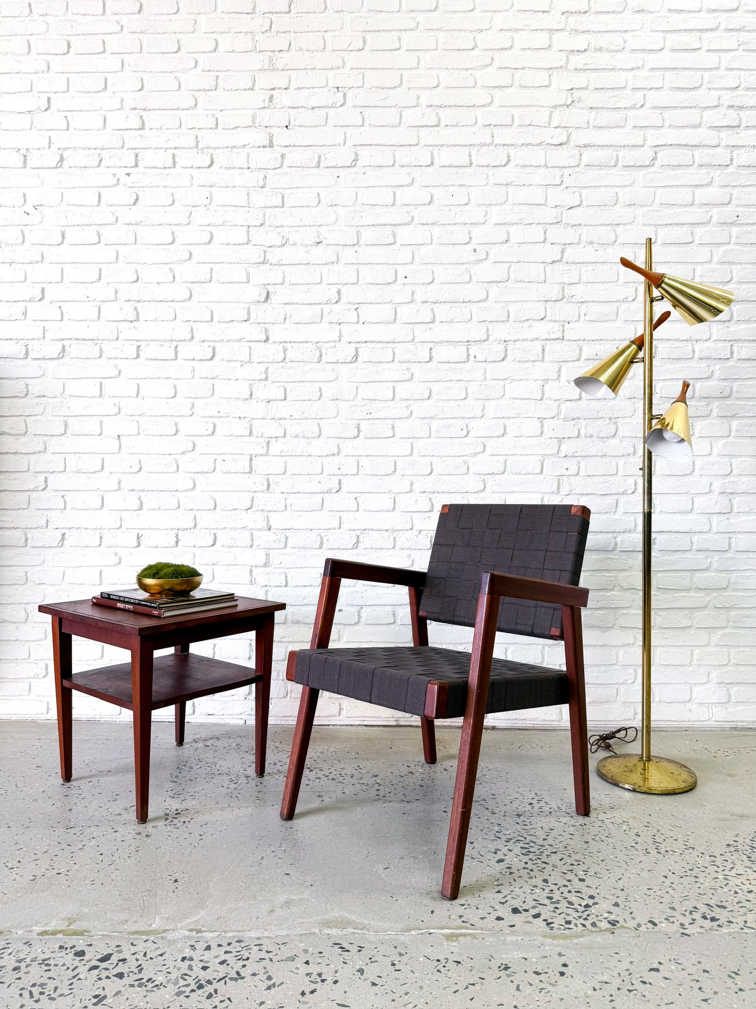 1950s Woven Strap Chair12.JPG