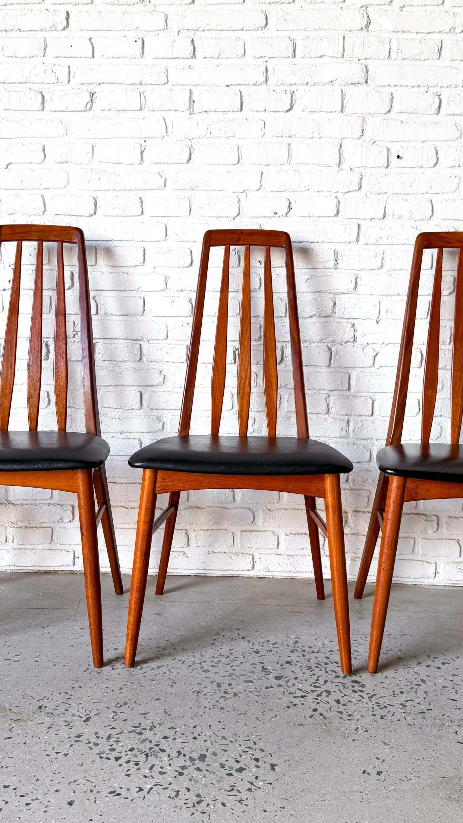 6 danish modern teak “eva” dining chairs by niels koefoed4.jpg