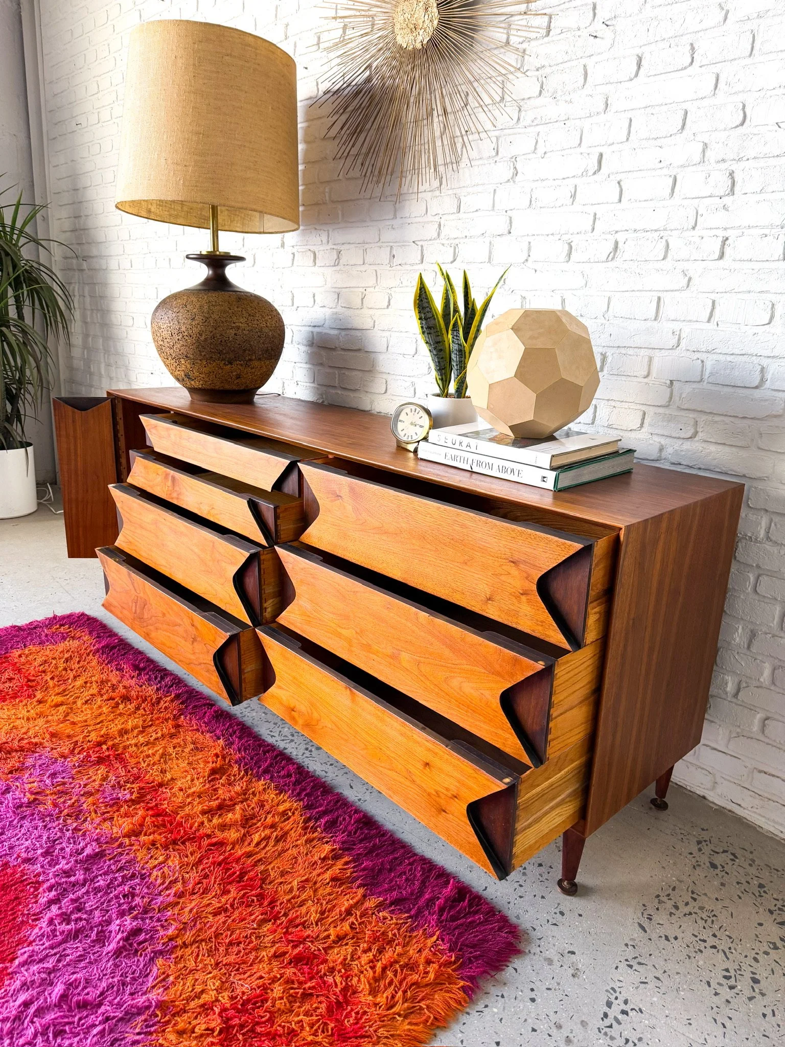 Rare Mid-Century Grosfeld House Walnut Credenza- refinished!16.jpg