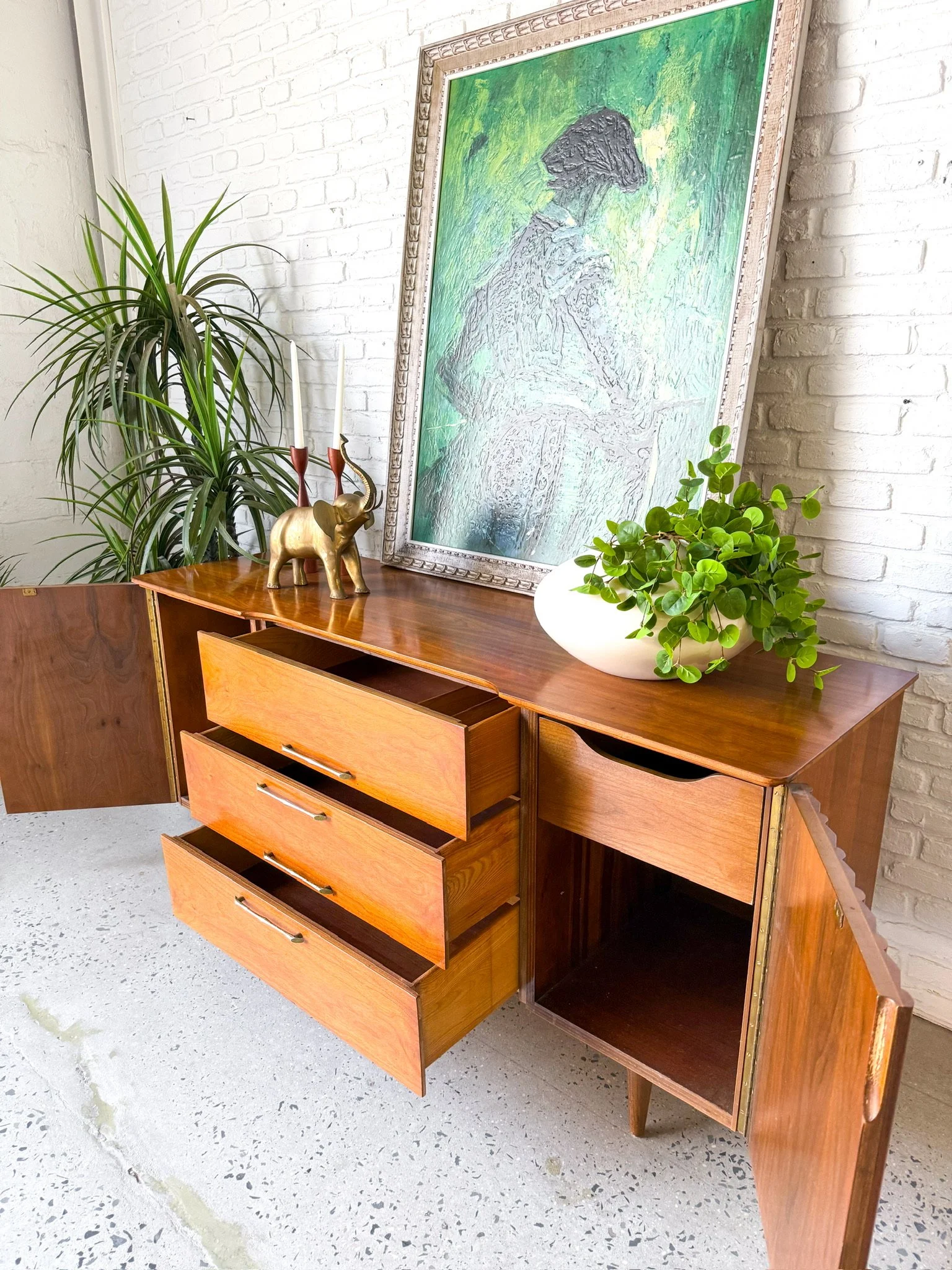 1960s Walnut Credenza by United Furniture Co. (Copy)