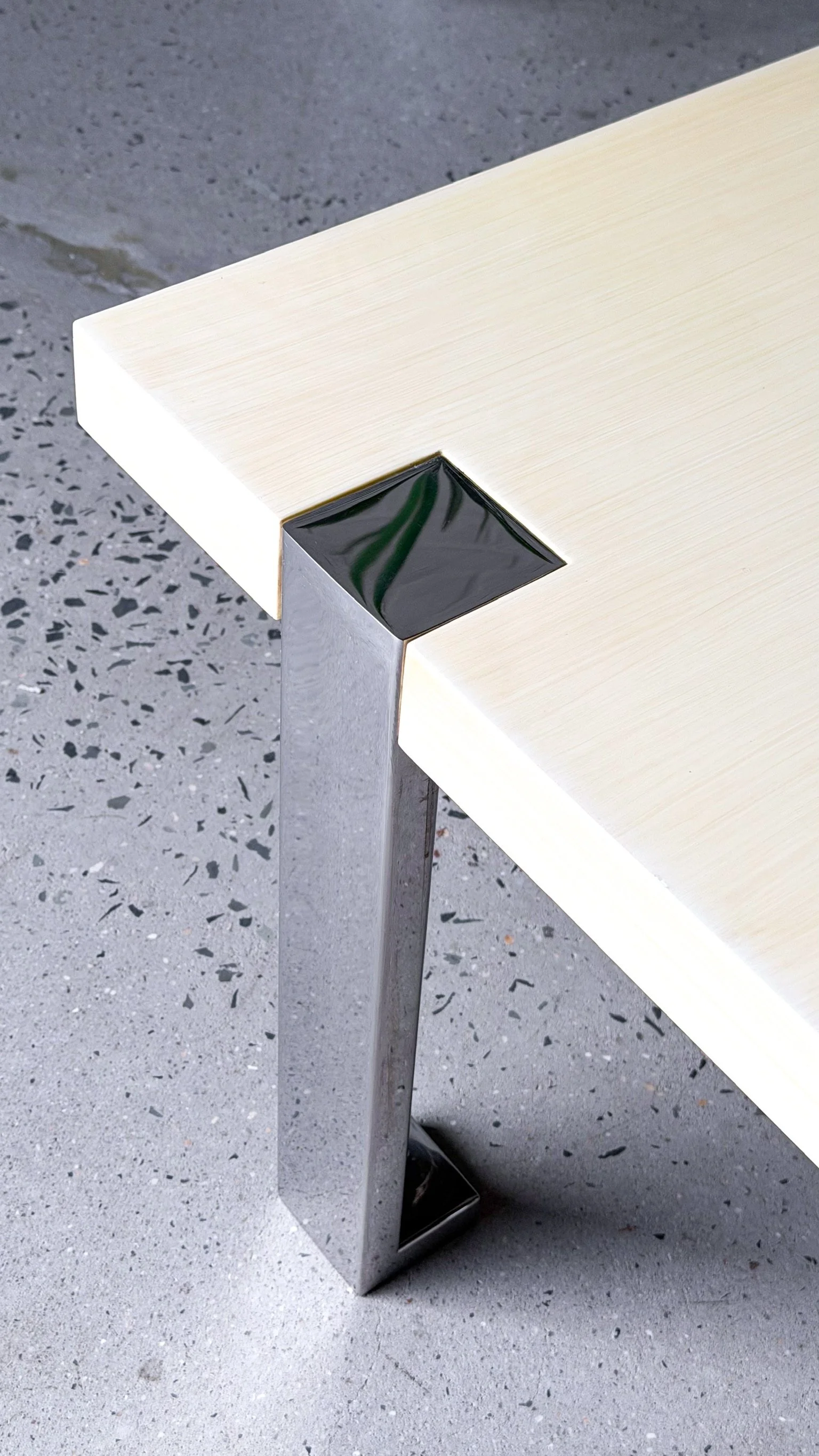 Rare Chrome and Laquer Post Modern Coffee Table7.jpg