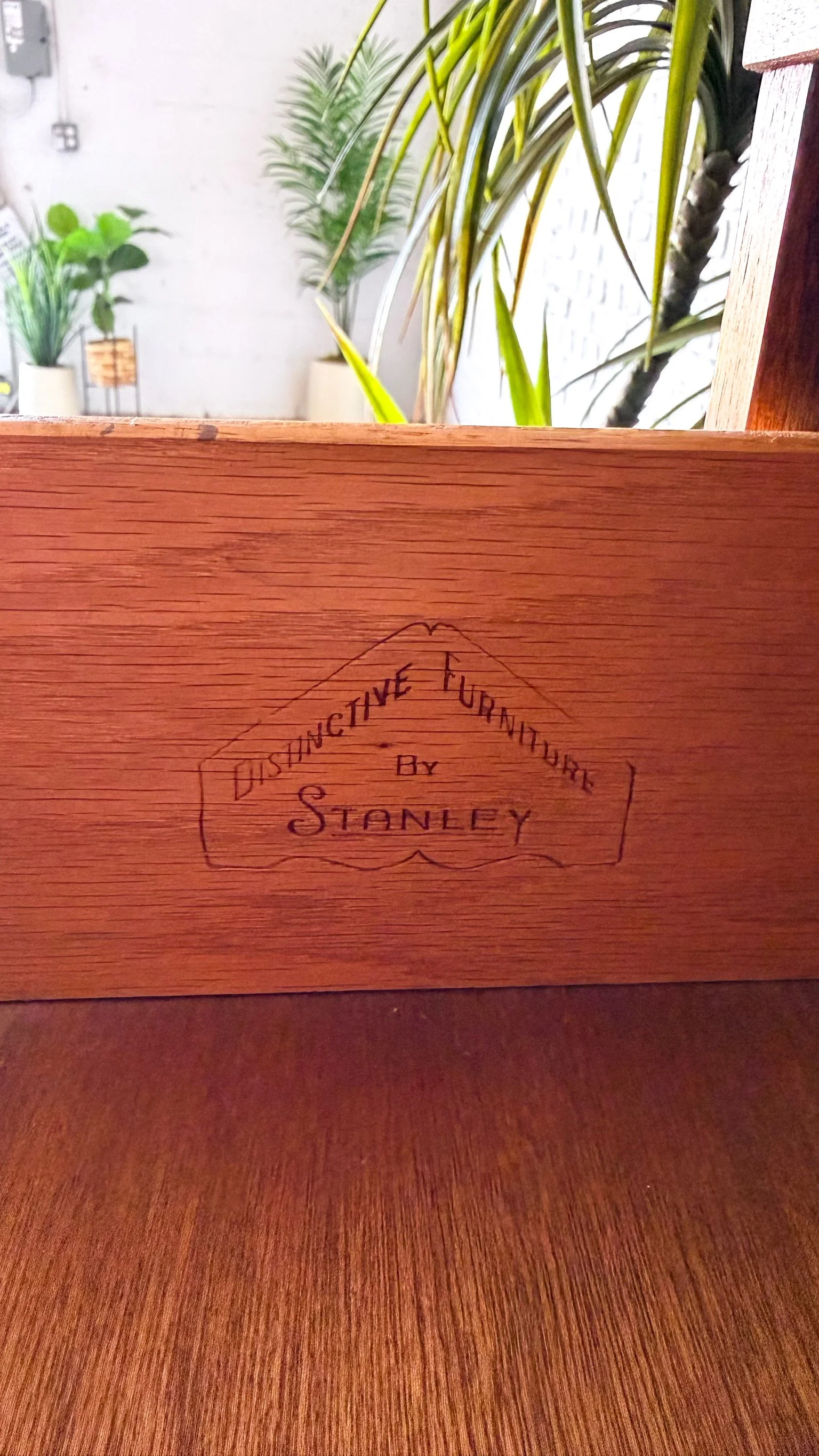 1960s Stanley Walnut and Rosewood Highboy Dresser9.jpg
