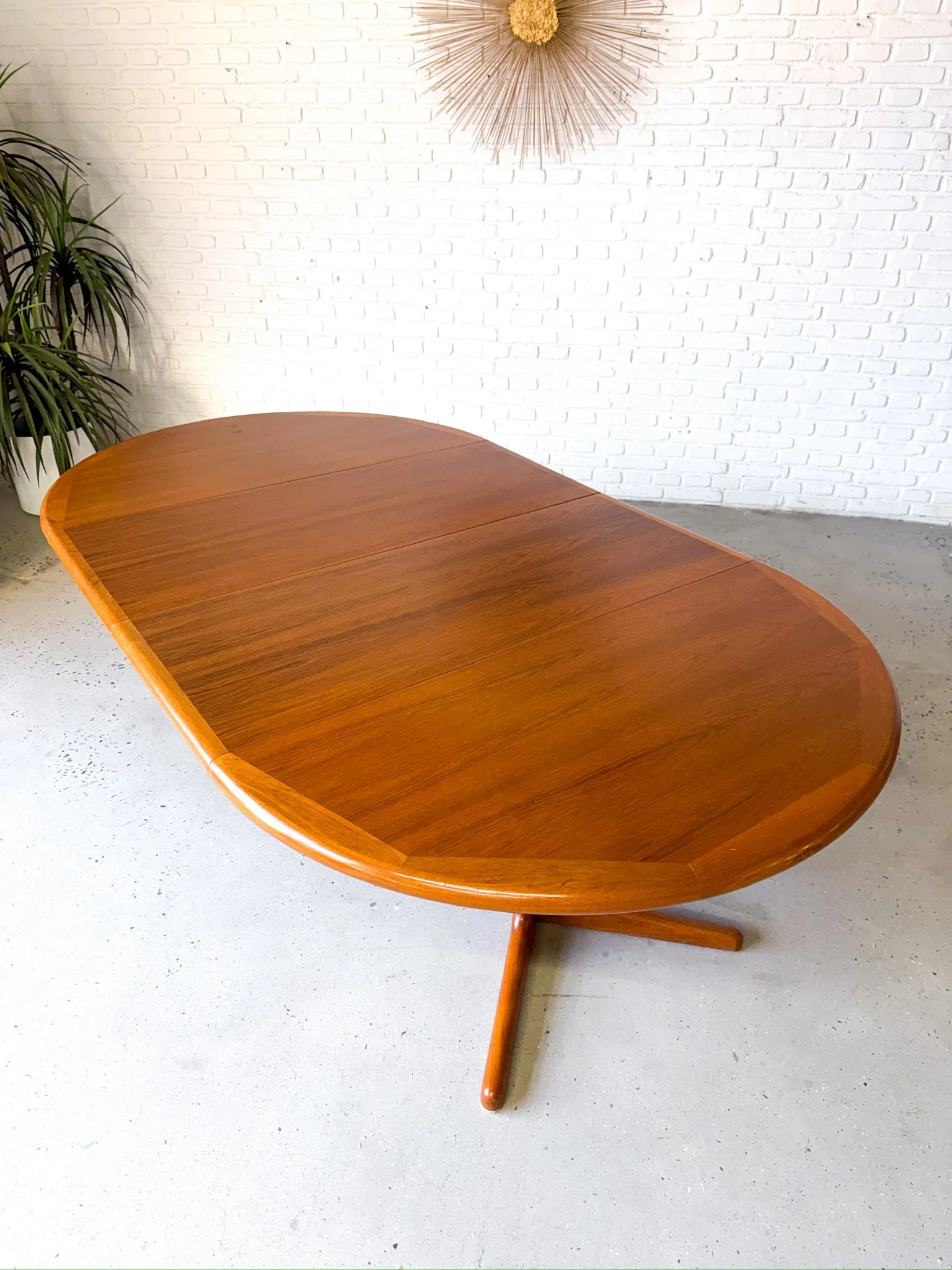 Danish teak circular dining table with two large leaves4.jpg