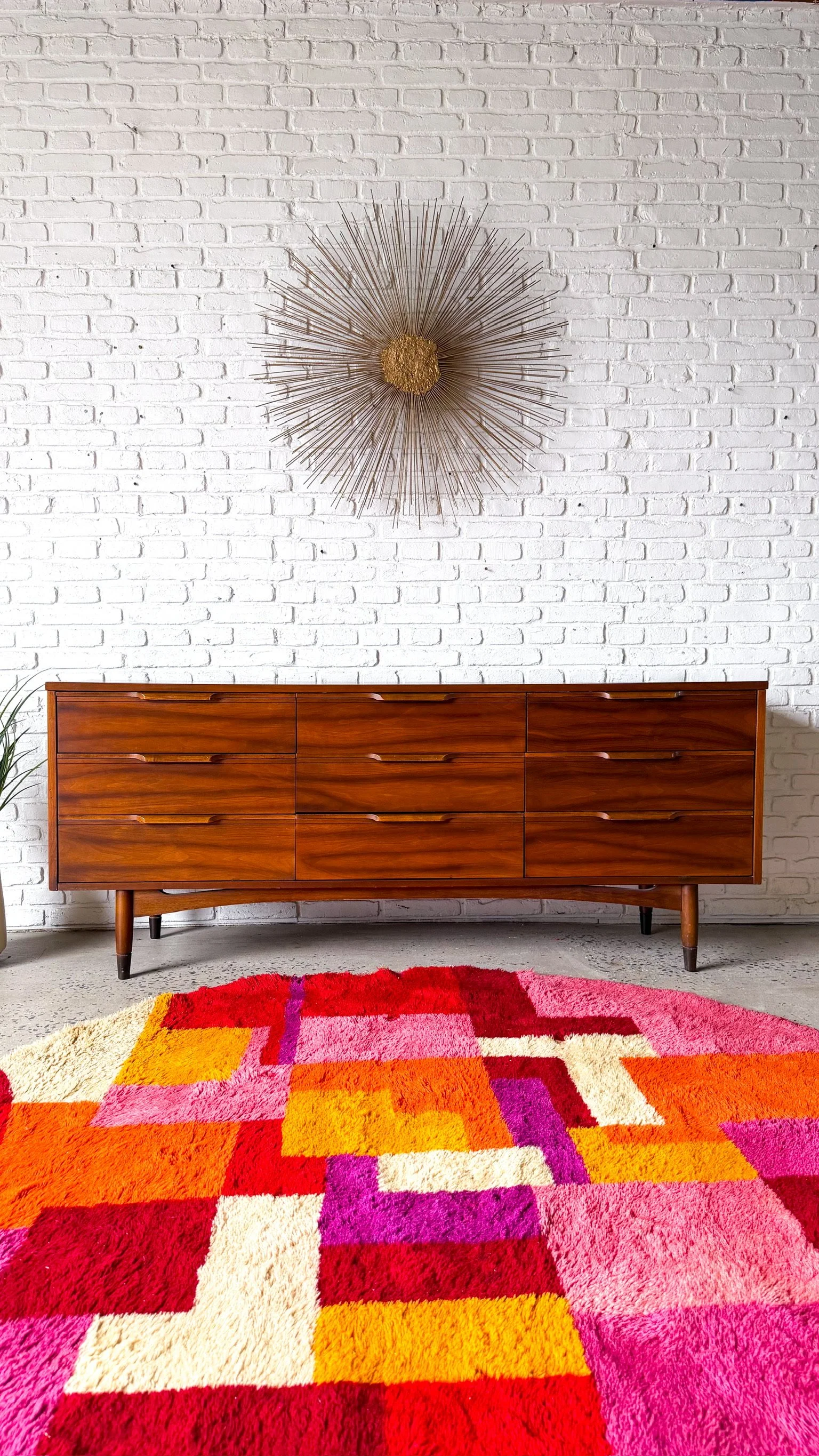 Mid Century Walnut 9 Drawer Lowboy Dresser1.jpg