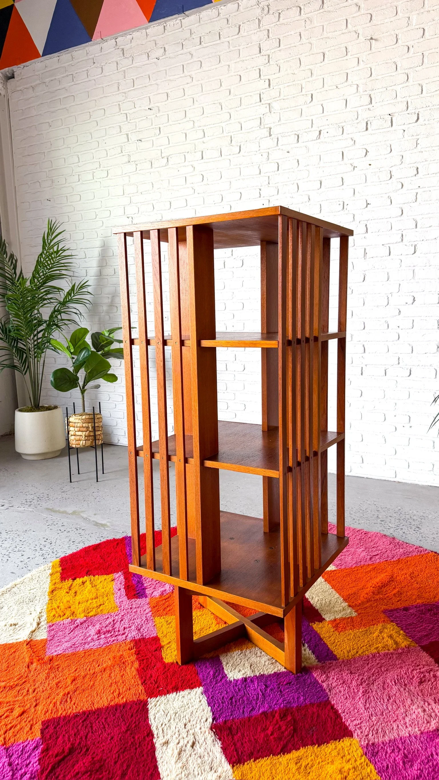 Rotating Teak Bookcase Made in Sweden3.jpg