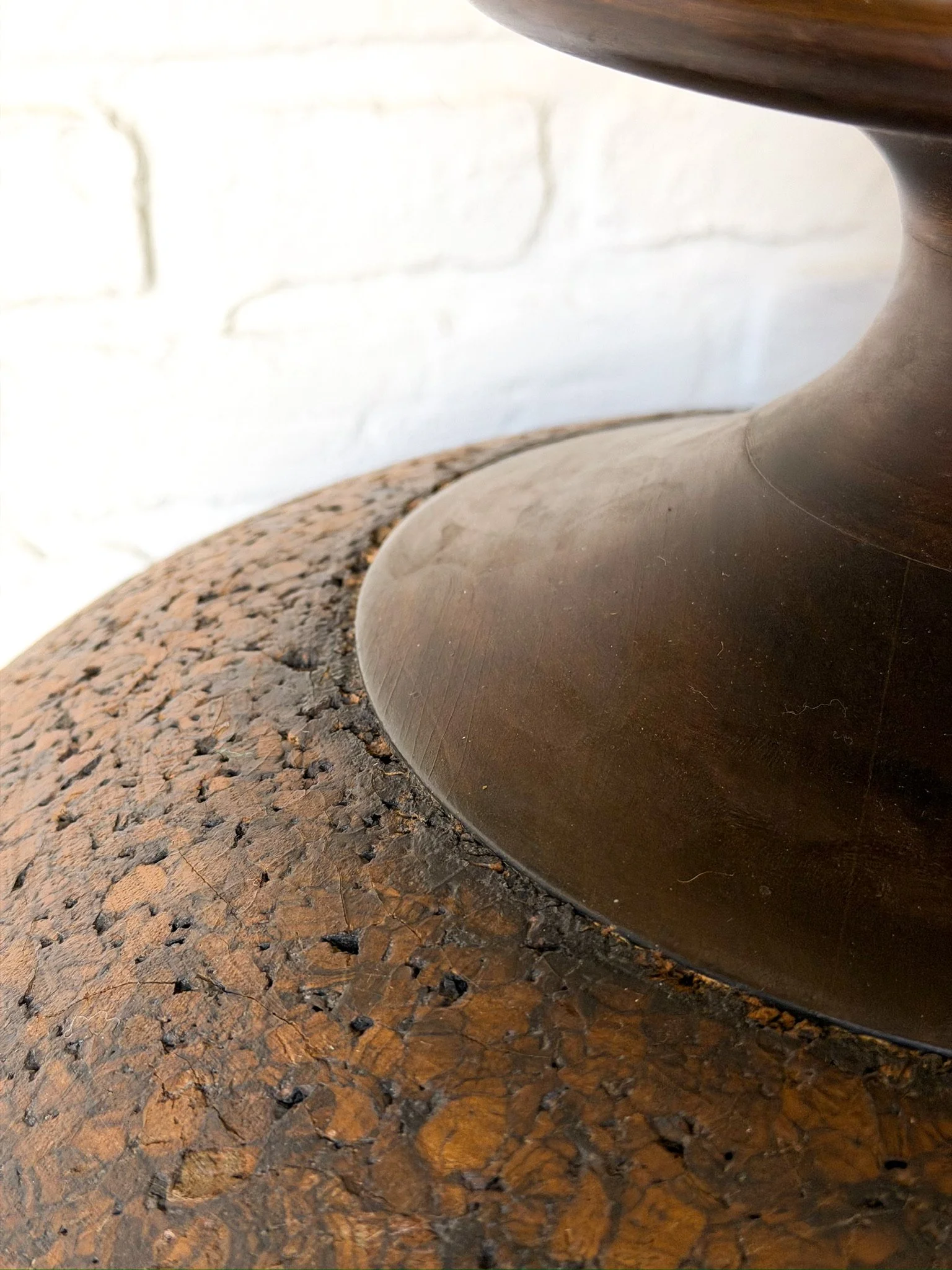 Huge Mid Century Modern Cork Lamp13.jpg