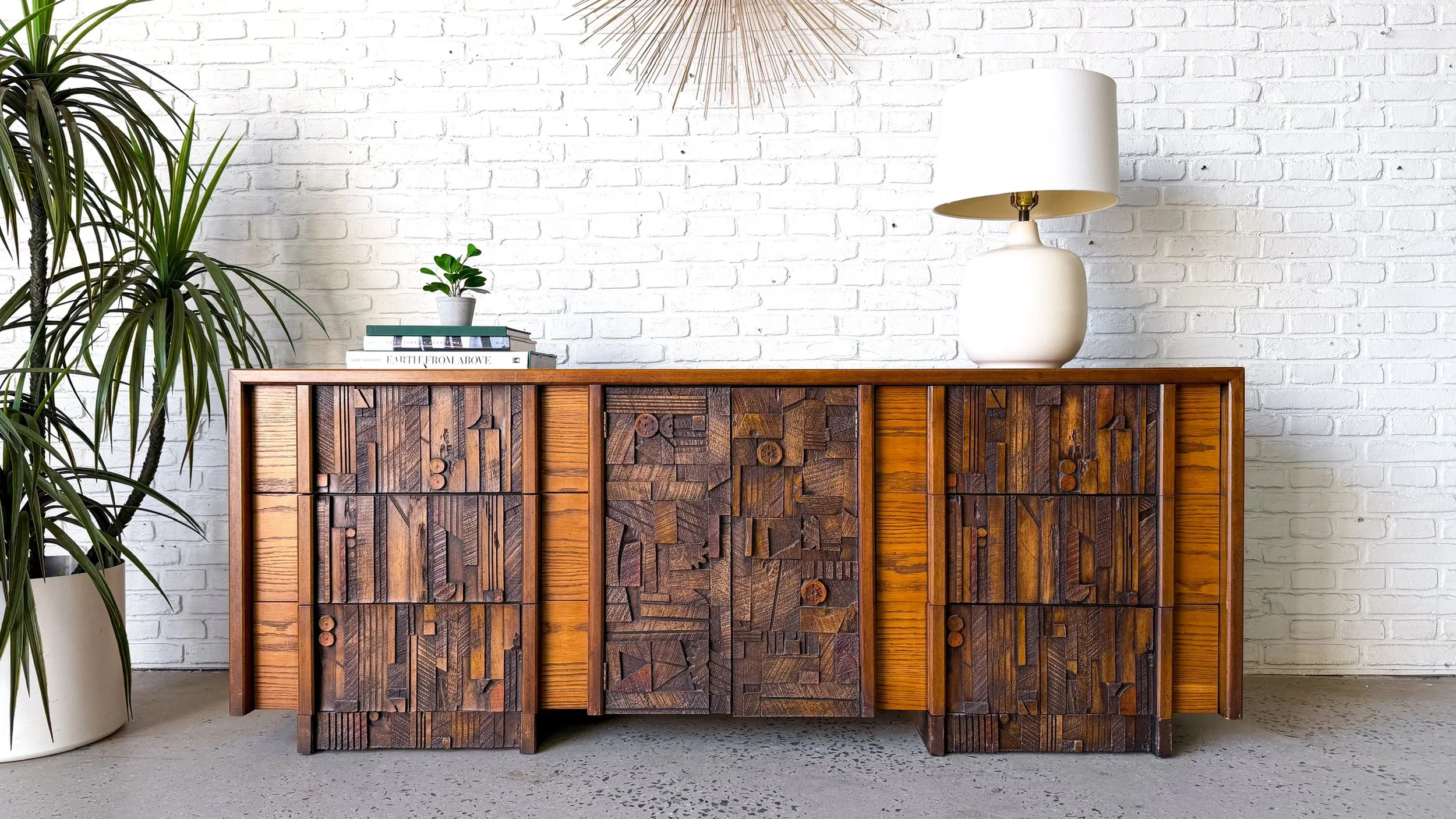 Lane Pueblo Brutalist 1970s Lowboy Dresser 3.jpg