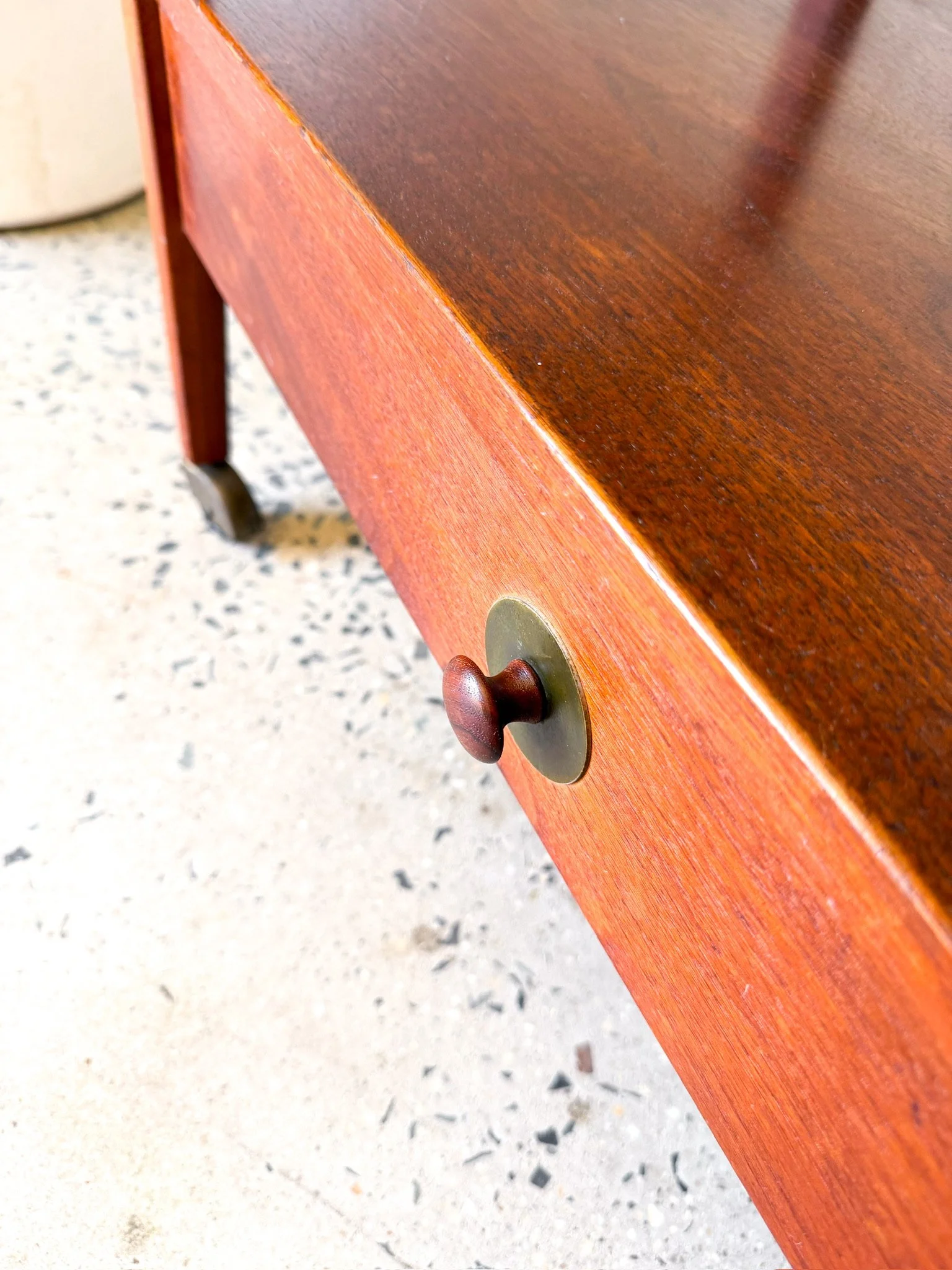 Founders Walnut Rolling Cart c. 1960s7.jpg