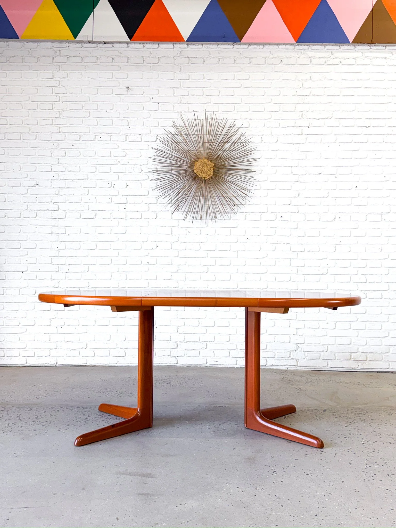 Danish Modern Circular Dining Table with Two Leaves23.jpg