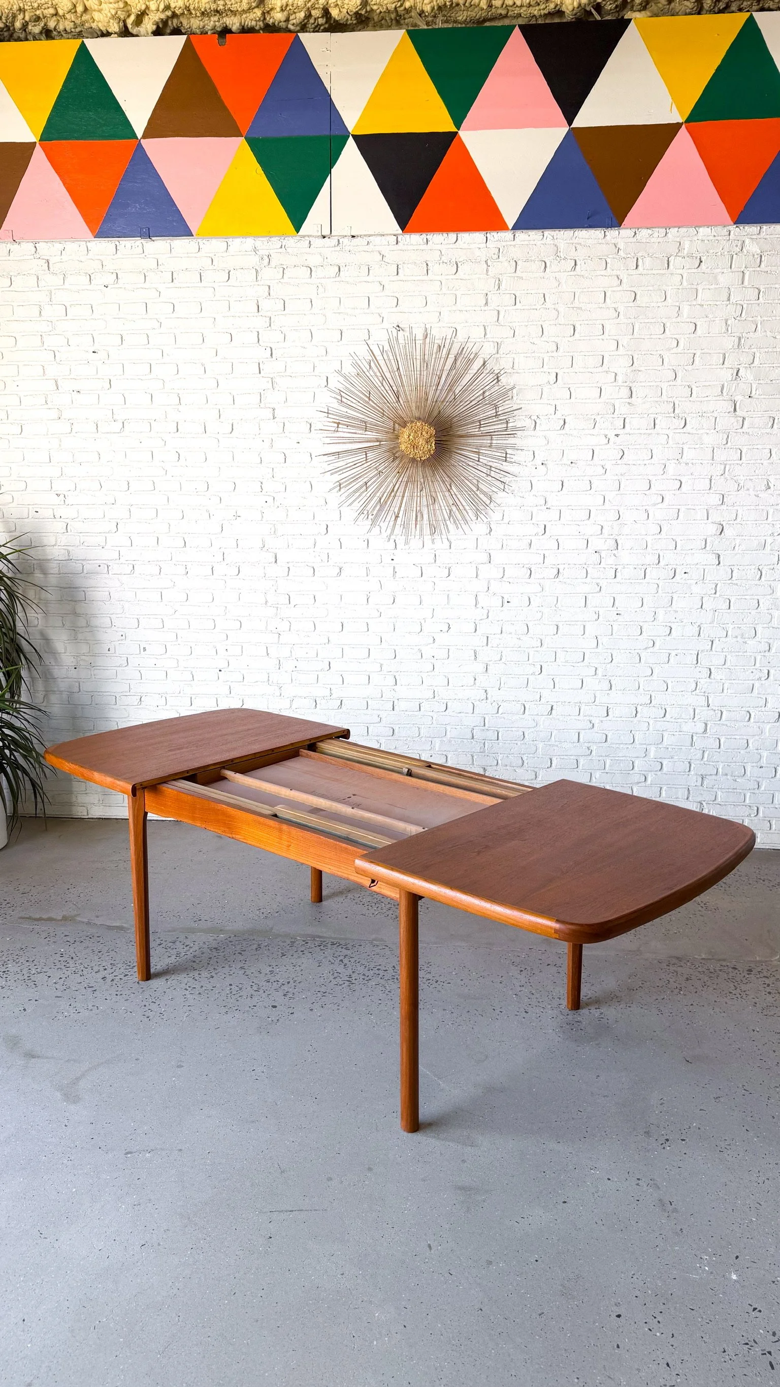 Danish Teak Dining Table with Flip Out Leaf7.jpg