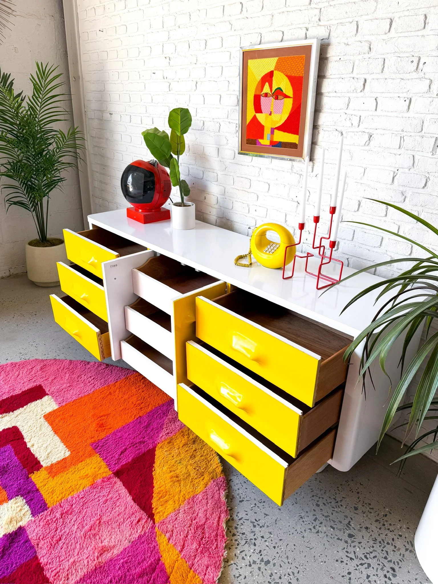 2 Rare Yellow Space Age Broyhill “Chapter One” Bedroom Set c.1960s10.jpg