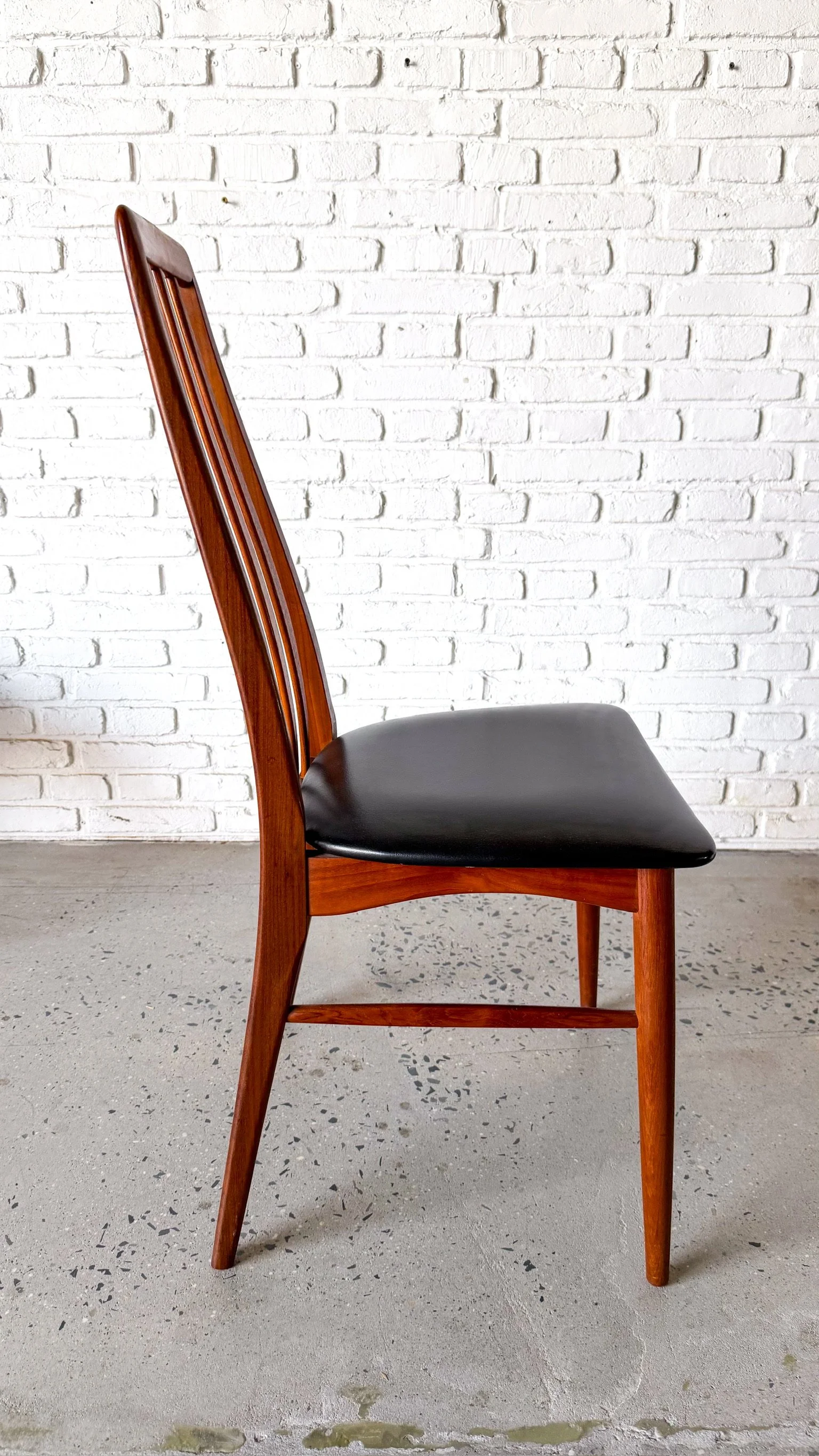 6 danish modern teak “eva” dining chairs by niels koefoed12.jpg