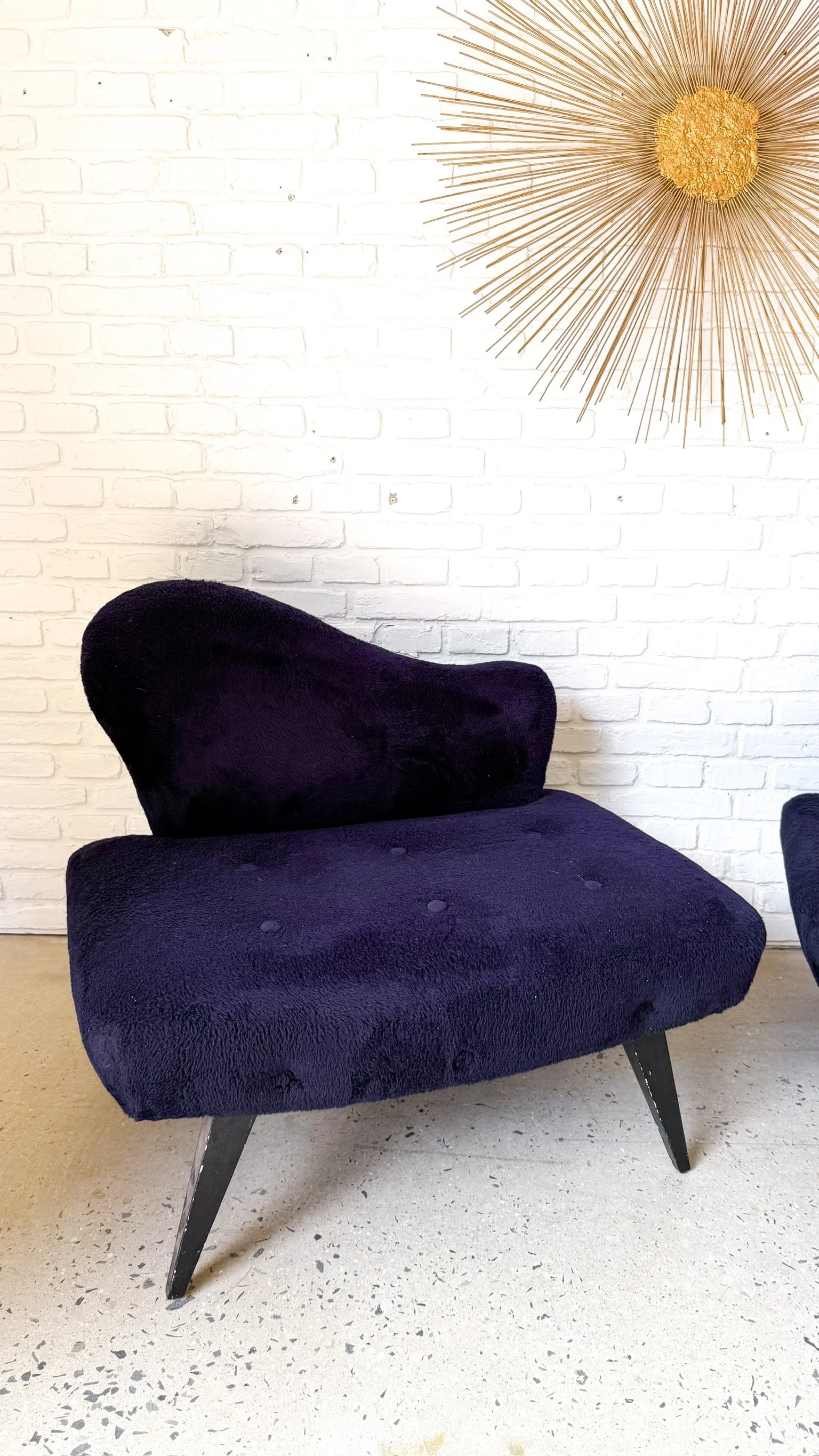 Asymmetrical Abstract Grosfeld House Lounge Chair Pair