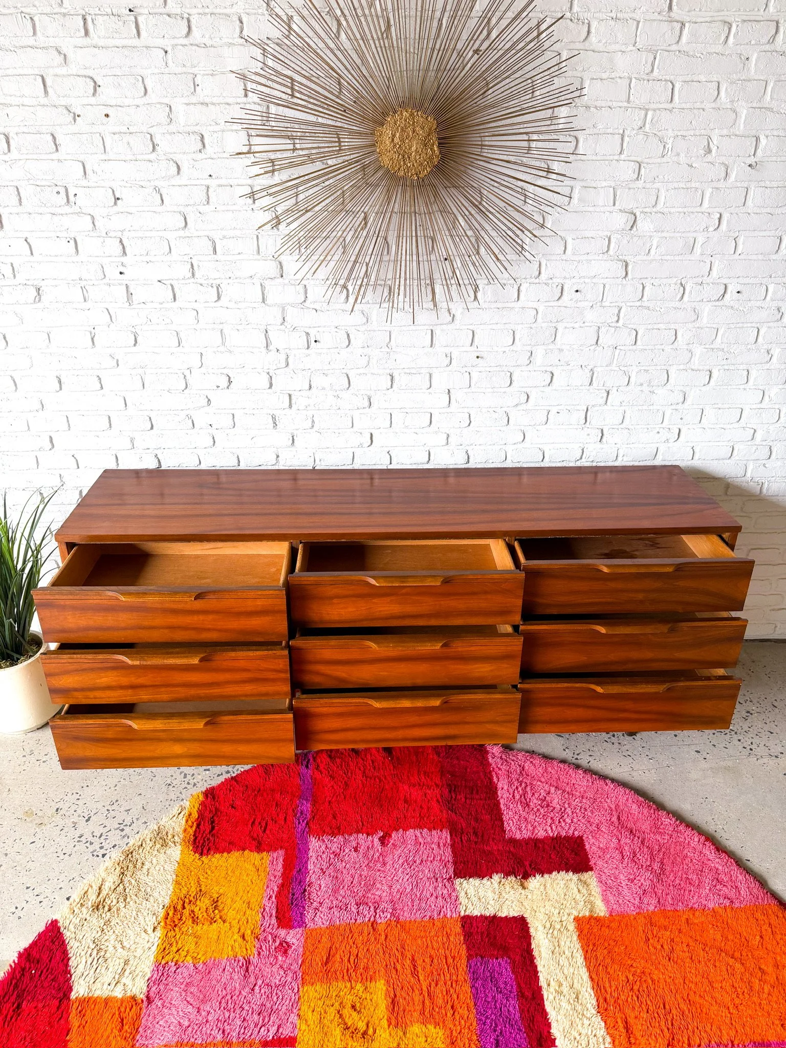 Mid Century Walnut 9 Drawer Lowboy Dresser11.jpg