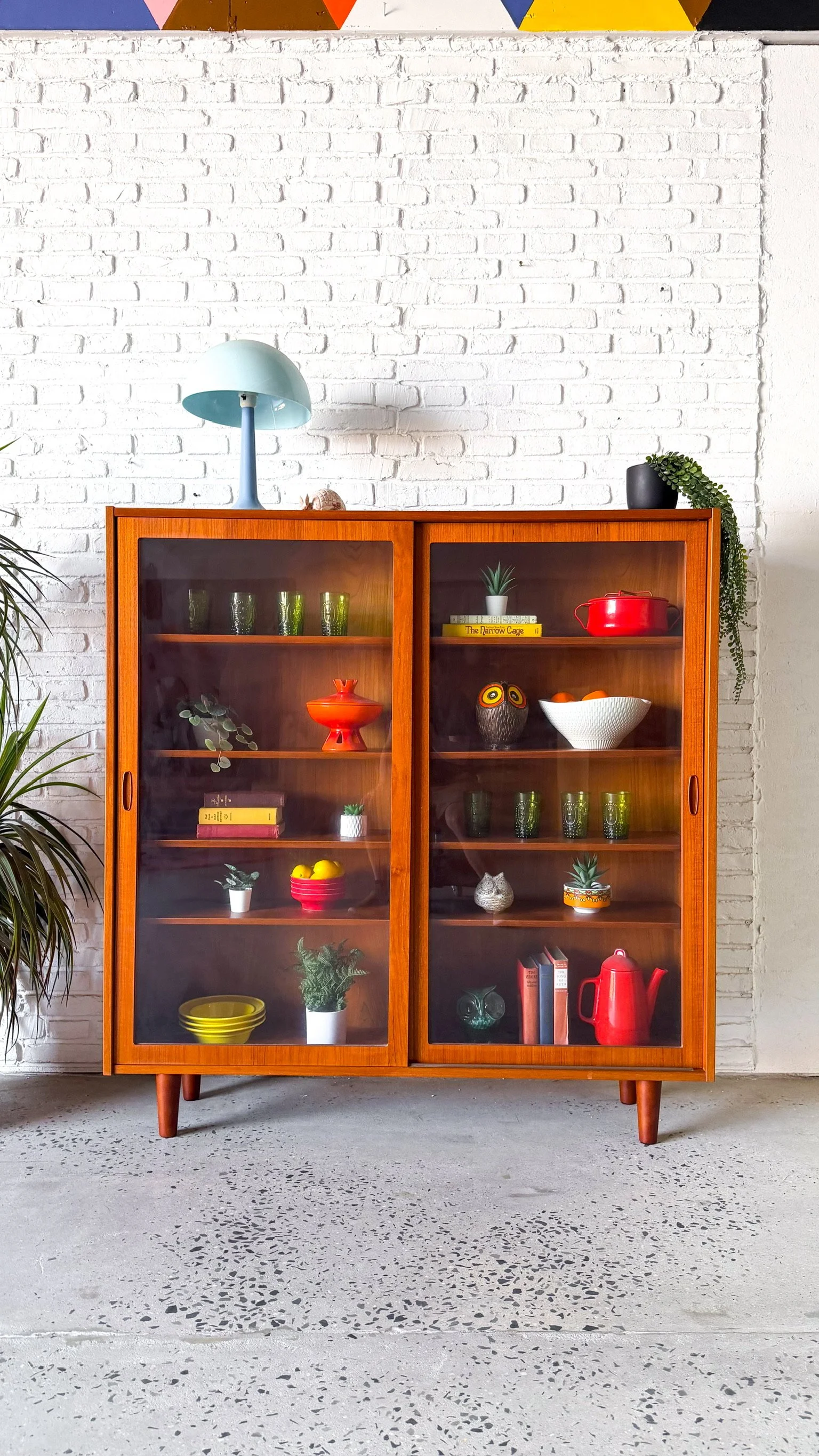 Danish Modern Teak Bookcase Curio Cabinet by Poul Hundevad1.jpg