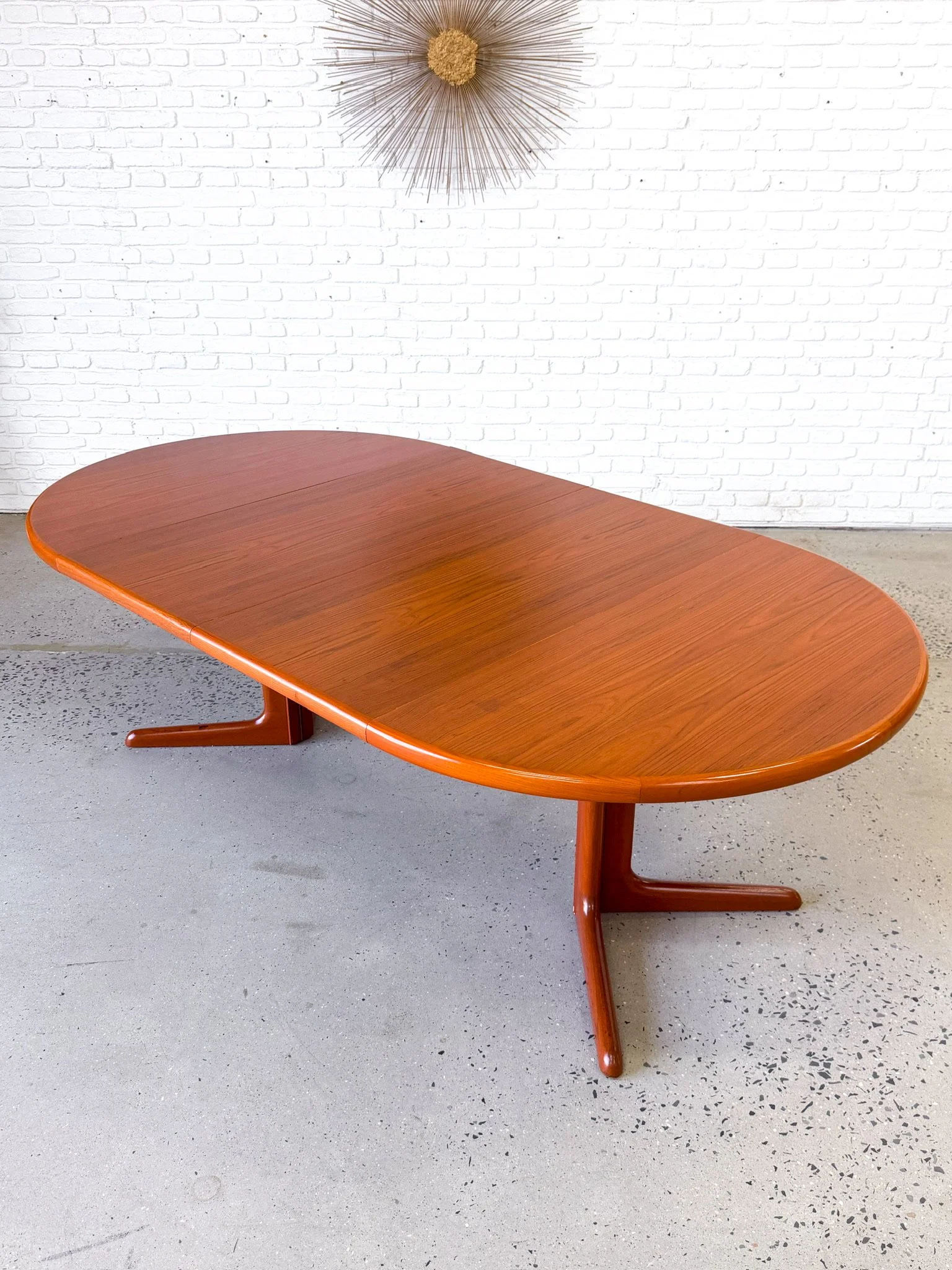 Danish Modern Circular Dining Table with Two Leaves15.jpg
