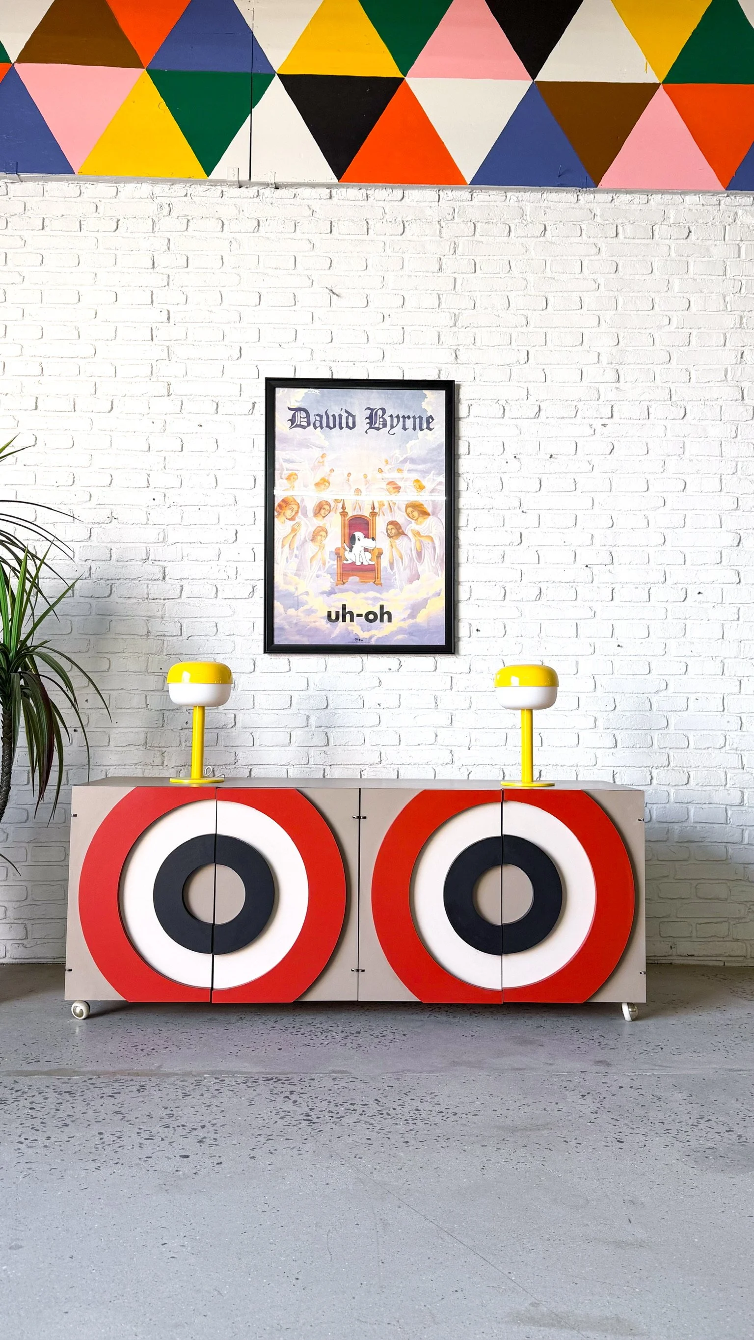 Custom Vintage Record Cabinet with Circles Design2.jpg