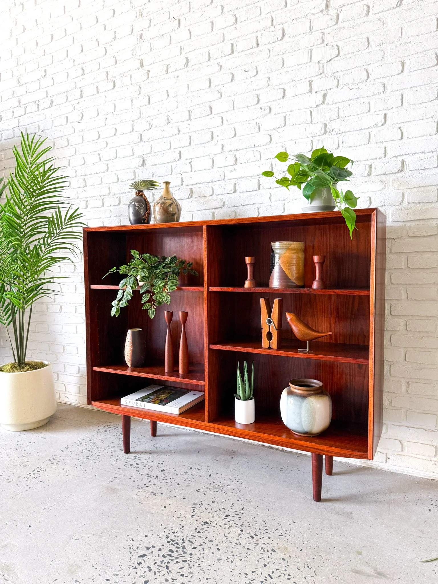 Danish Modern Rosewood Low Bookcase circa 1960s
