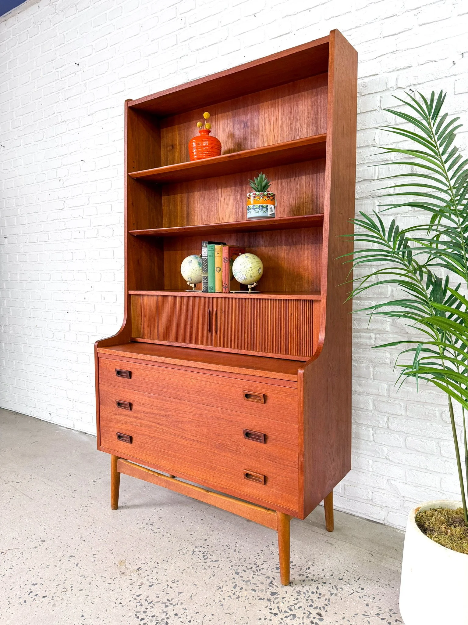 Johannes Sorth Teak Secretary Desk Bookcase2.jpg