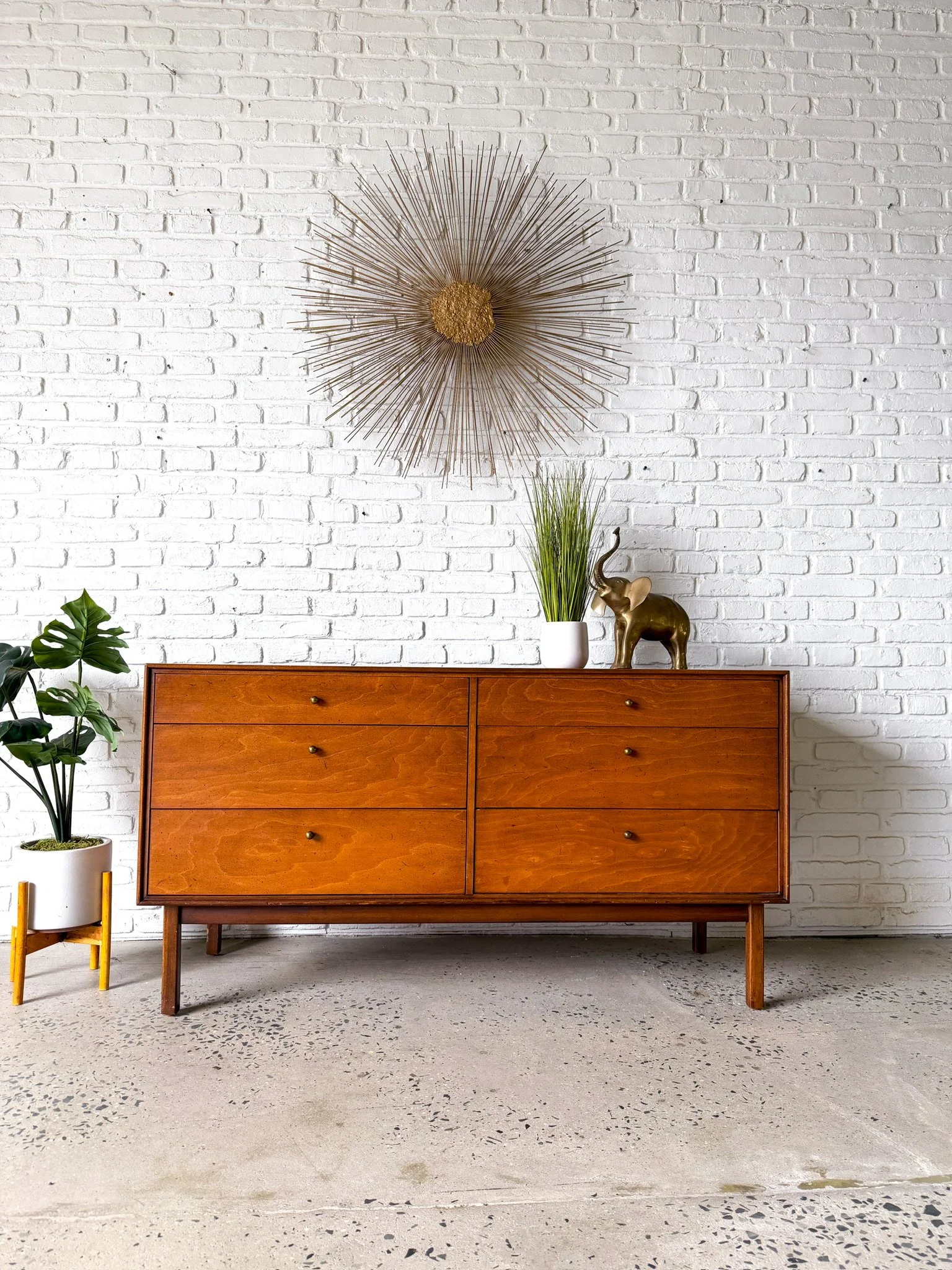 Mid Century 6 Drawer Low Dresser2.jpg