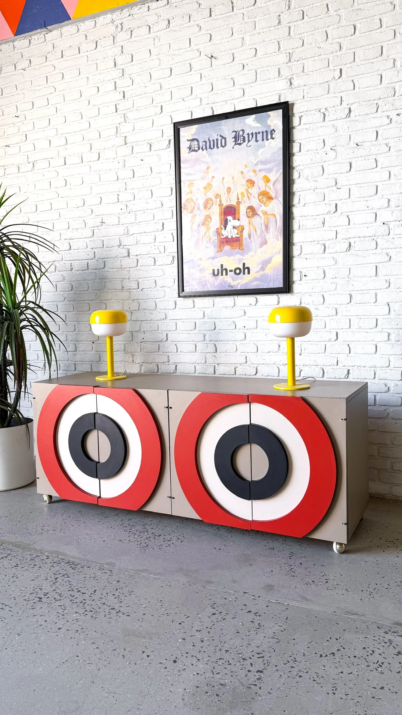 Custom Vintage Record Cabinet with Circles Design3.jpg