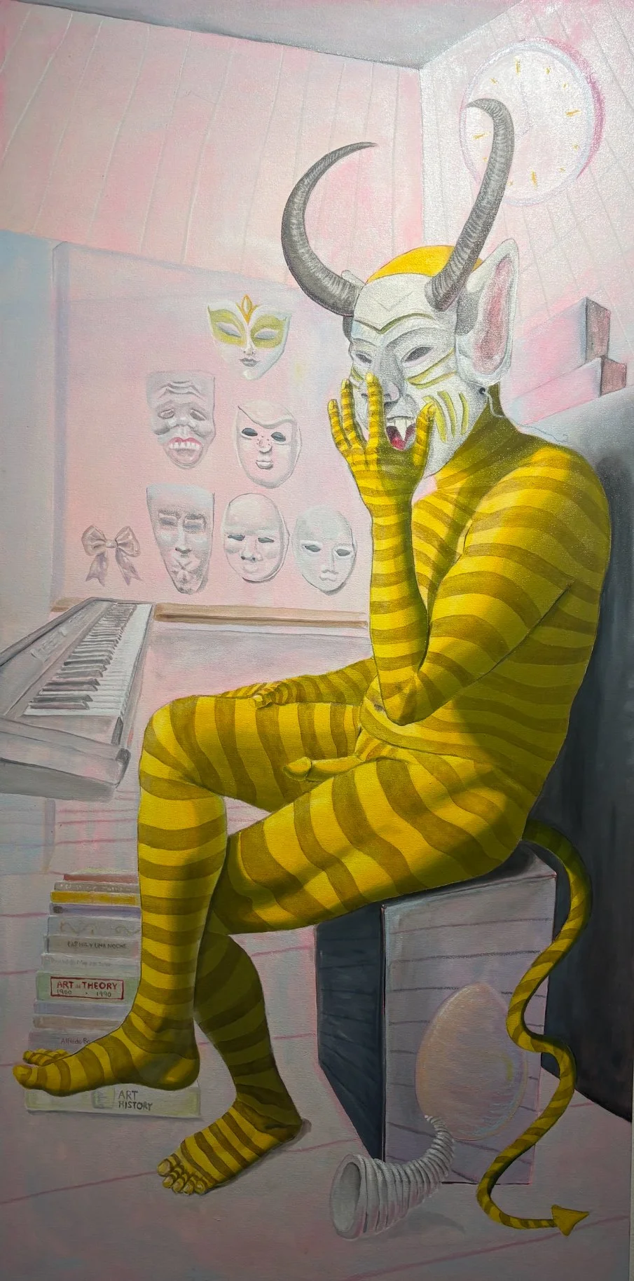 El ensayo. 2026. 48 x 72 inches. Oil on canvas