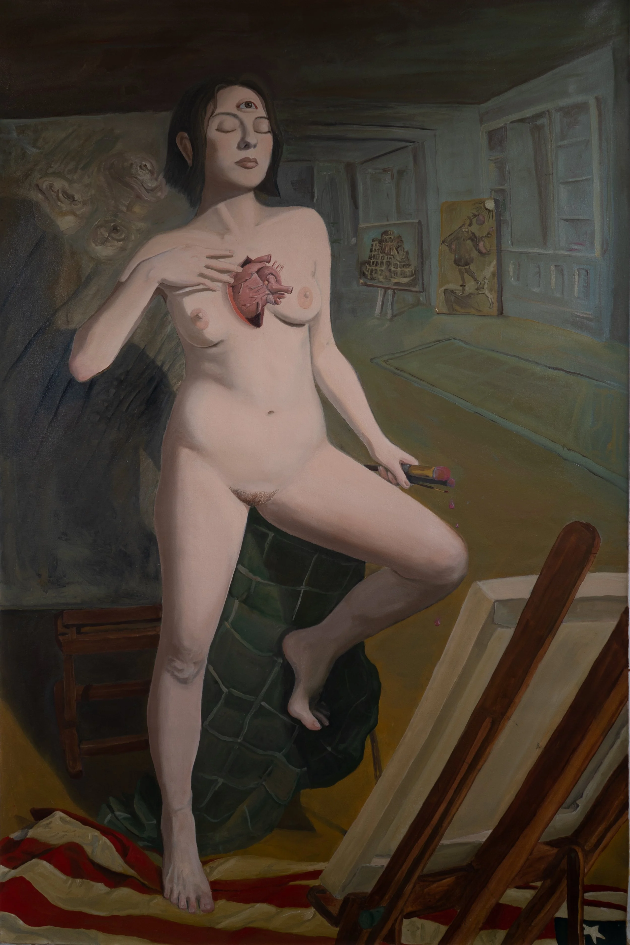 I dreamt that I dream. 2018. 48 x 72 inches. Oil on canvas