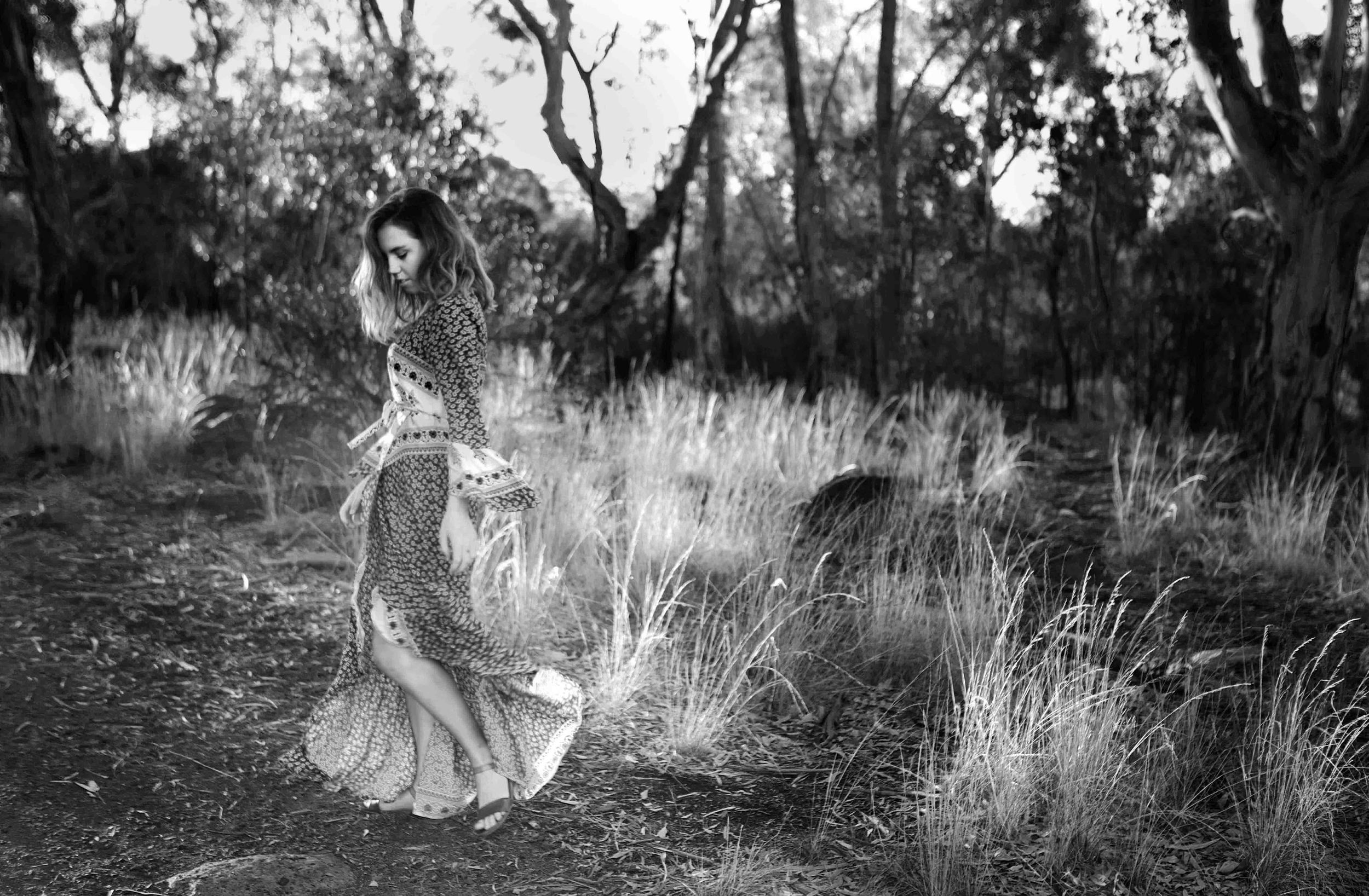 Girl in Flowing Dress