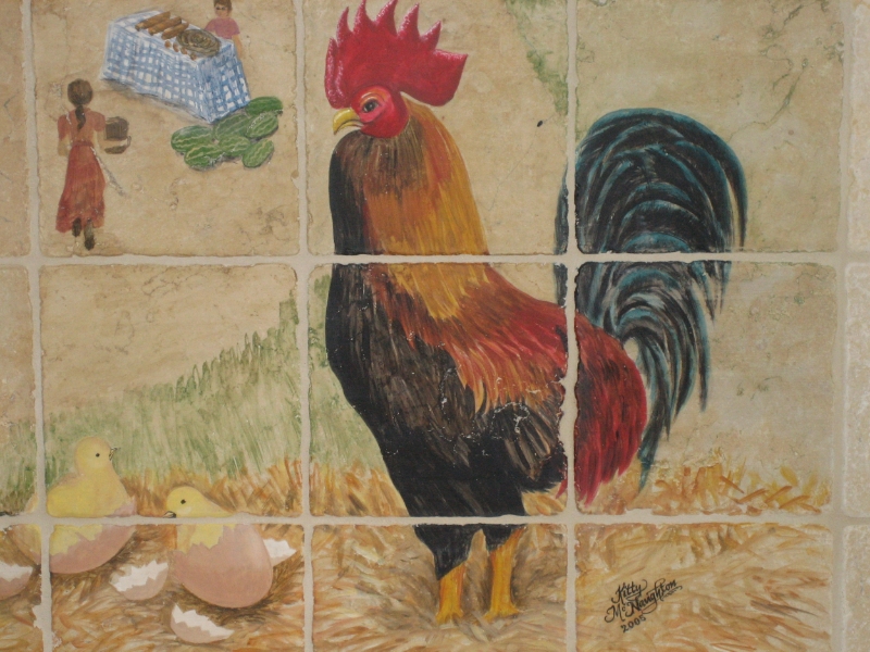 Chickens in a French-style Chateau...