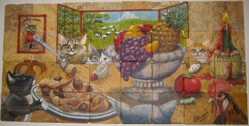 A Stove Backsplash in a home where...