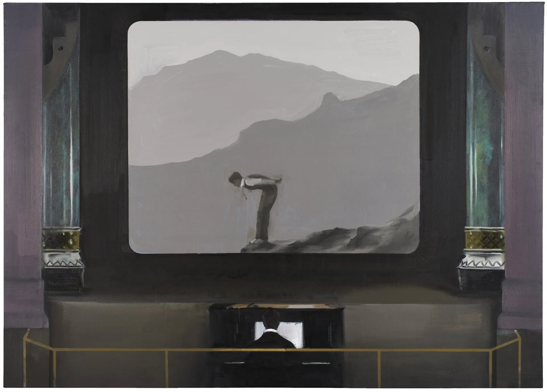 Projected (Sherlock Jr.)
Oil on canvas over panel, 48” x 67” 2017
