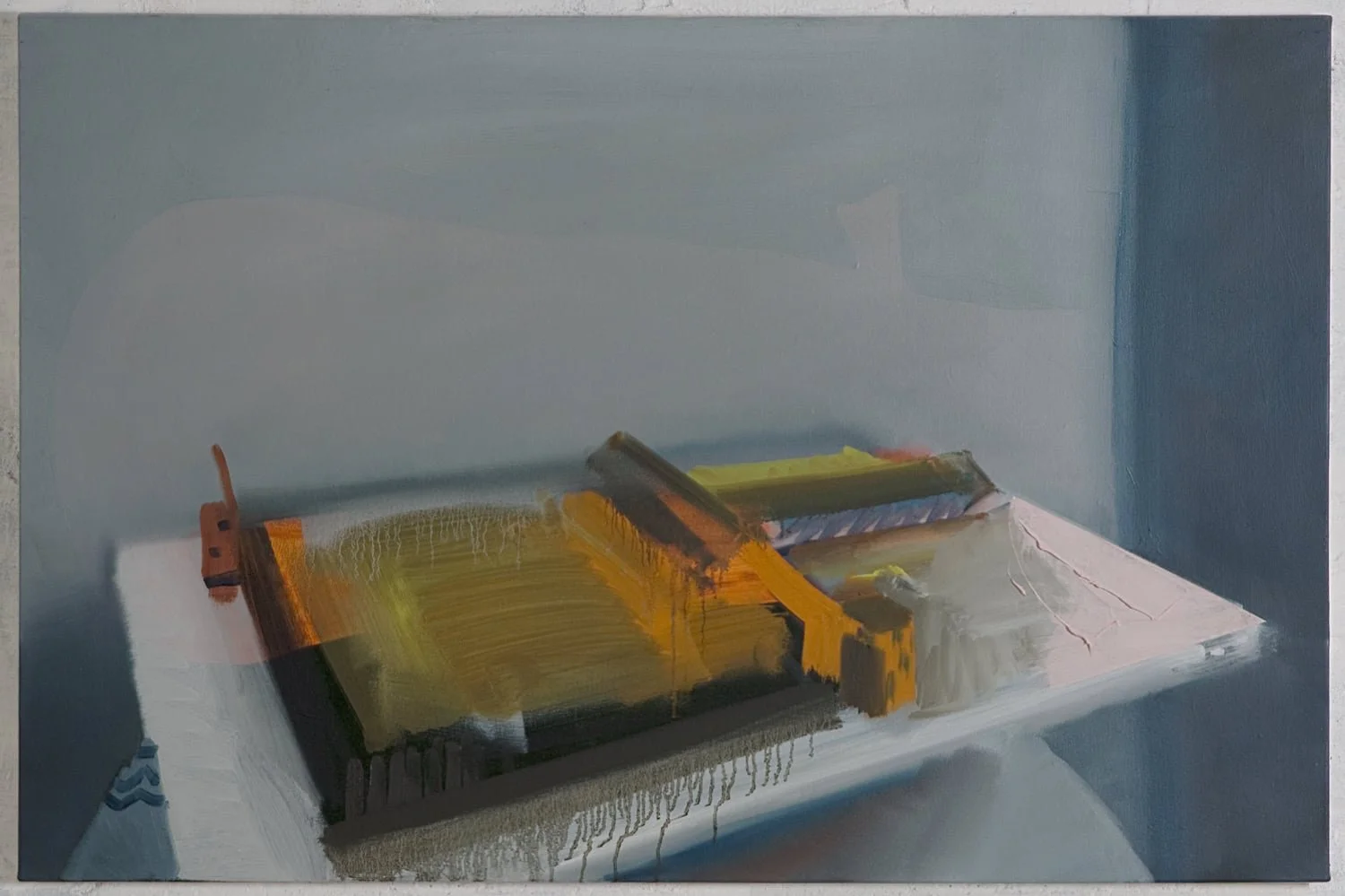 Building a Fort I
1 Performance With Two Sculptures – paintings