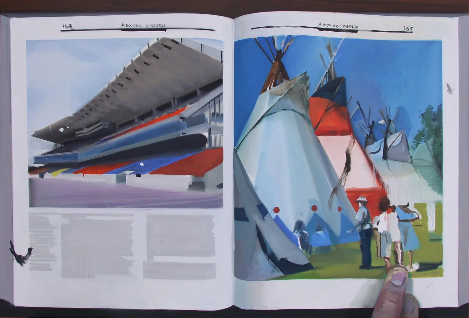 The Stampede (displacement 1)
Performance With Two Sculptures – paintings