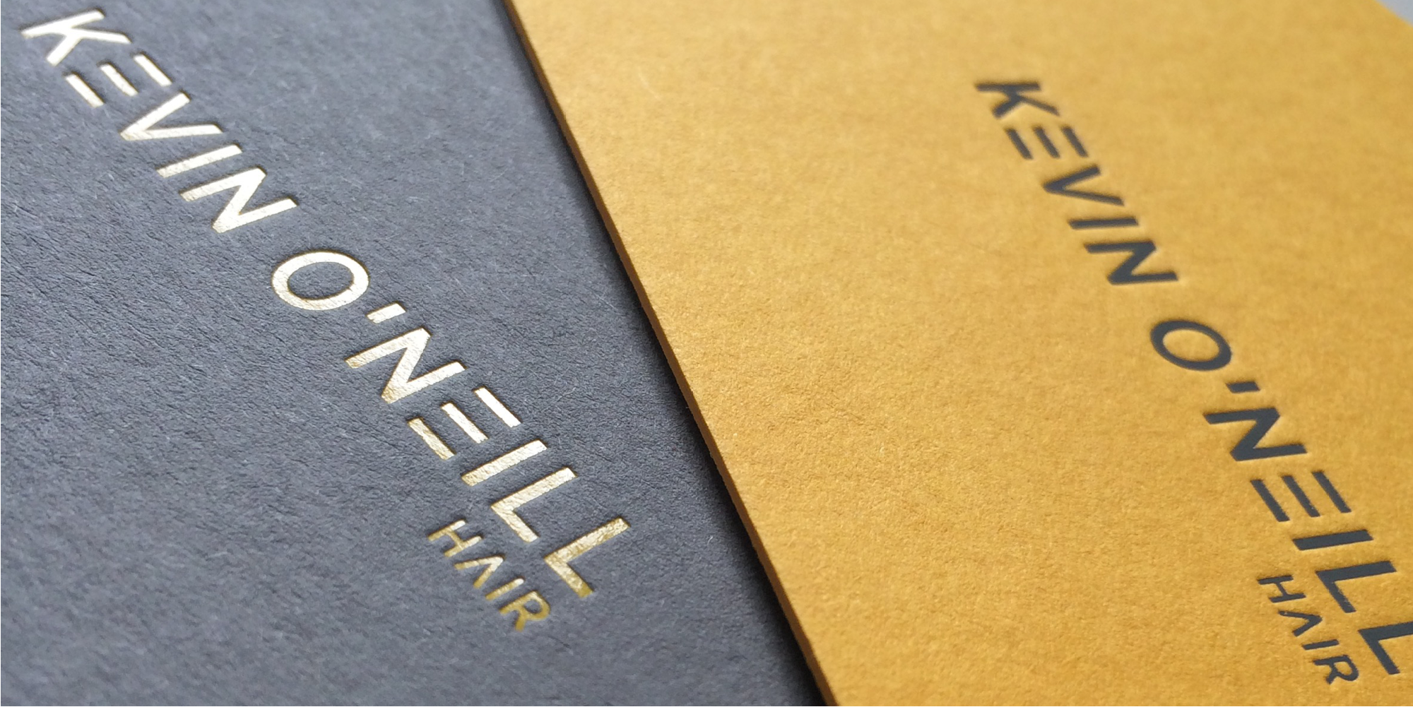 Kevin O'Neill Hair - brand design and foil business cards