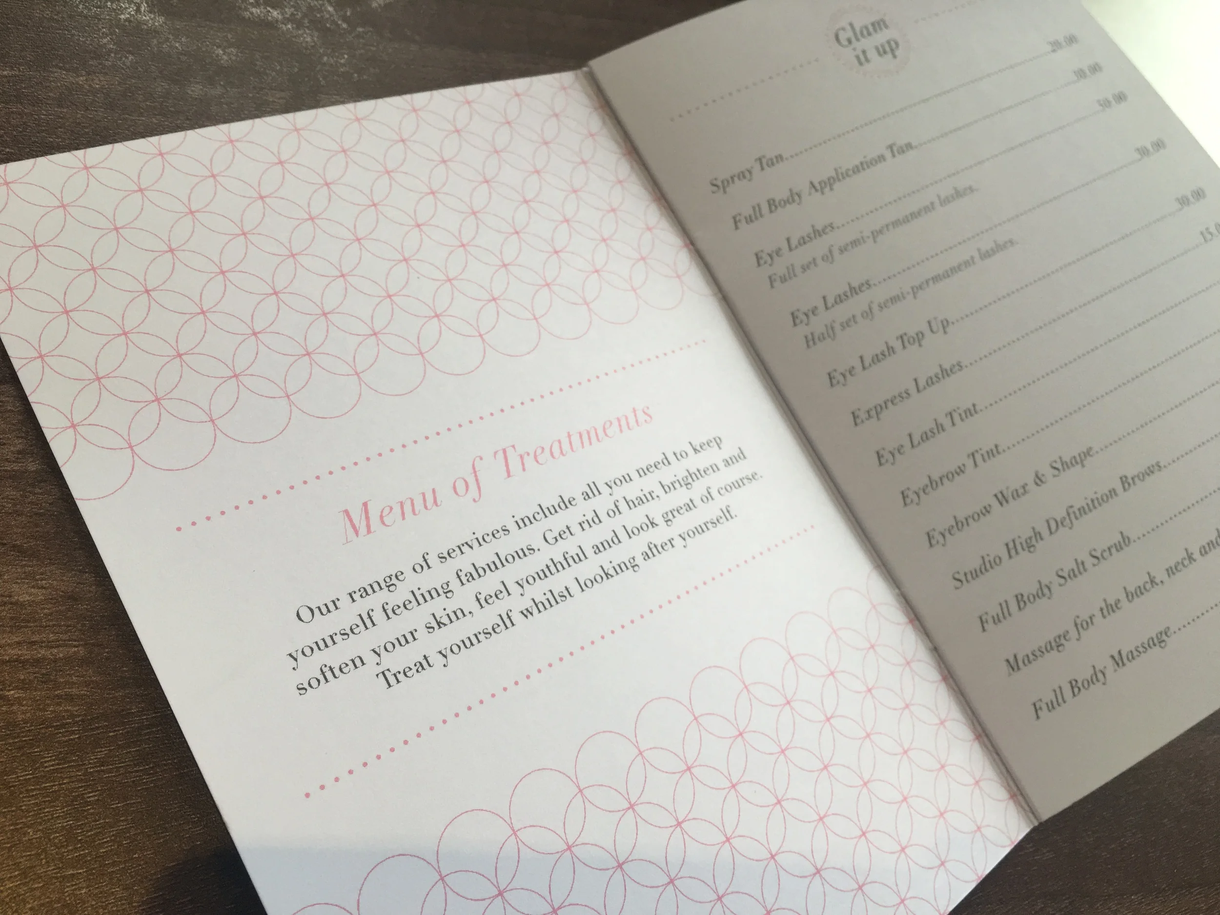 THE BEAUTY SPOT - Price list