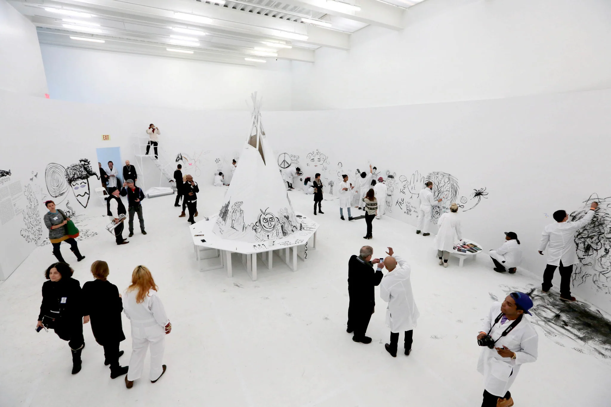 Pawel Althamer, "Draftsmen's Congress" at New Museum